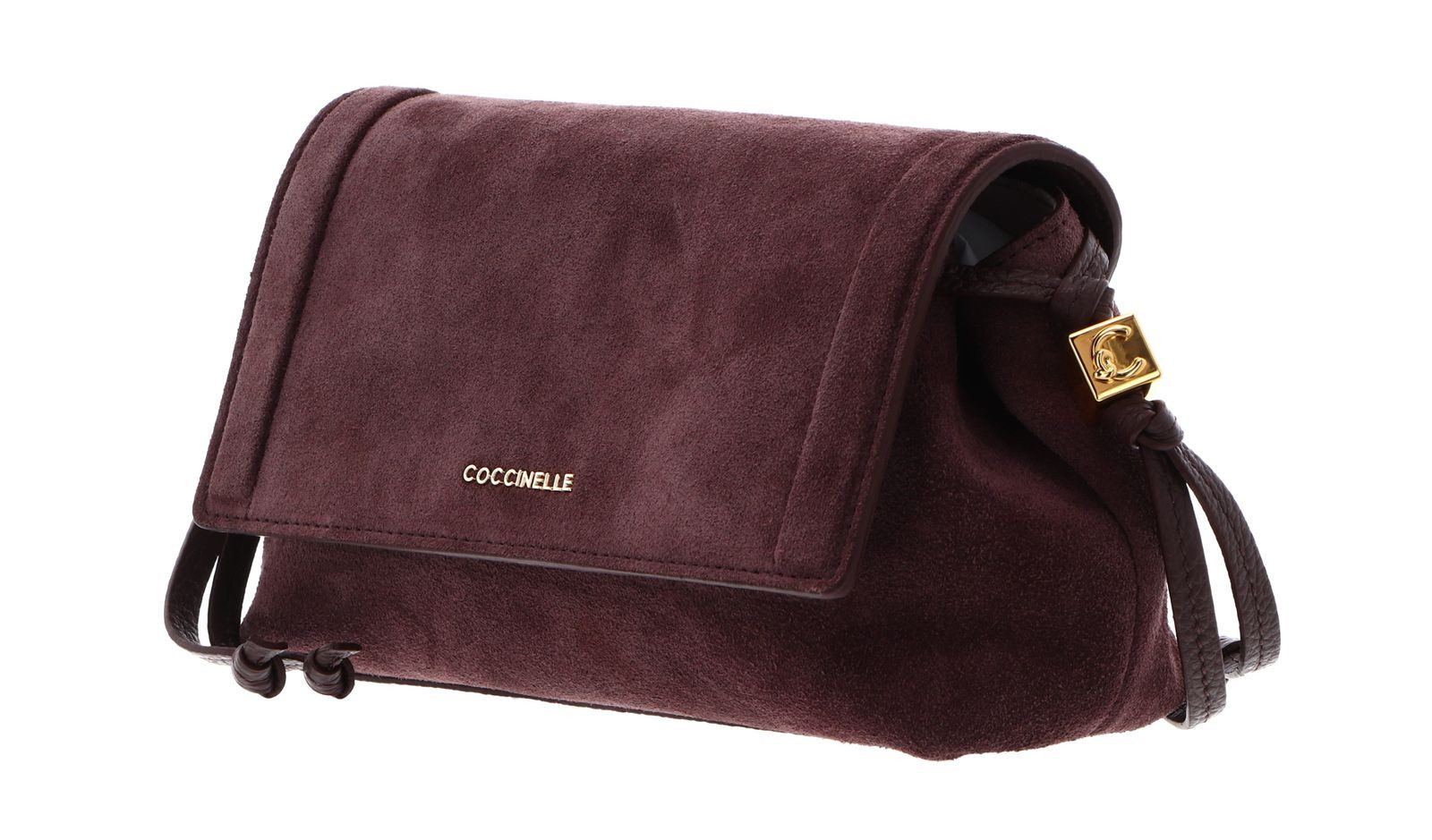 COCCINELLE Umhängetasche Mini Bag Suede Leather / Grained Leather, aus echtem Rindsleder