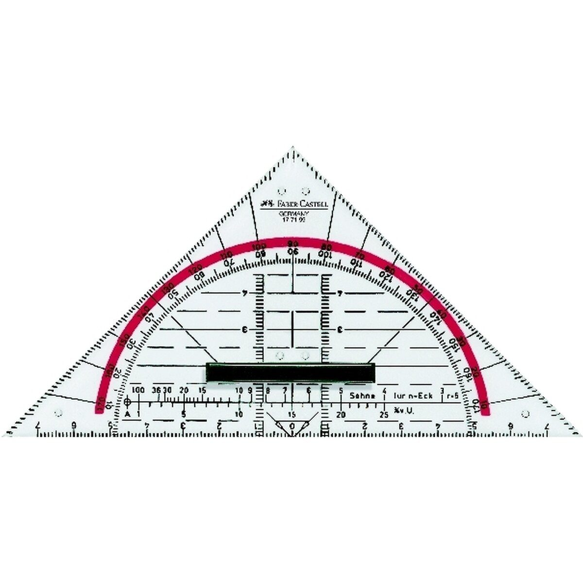 Faber-Castell Geodreieck Geometrie-Dreieck klein mit Griff