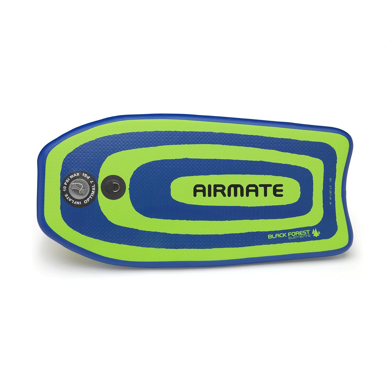 BLACK FOREST ELEMENTS Bodyboard AIRMATE M - inflatable Bodyboard - Original Black Forest Elements, (1 tlg), Bodyboard für landlock surfers