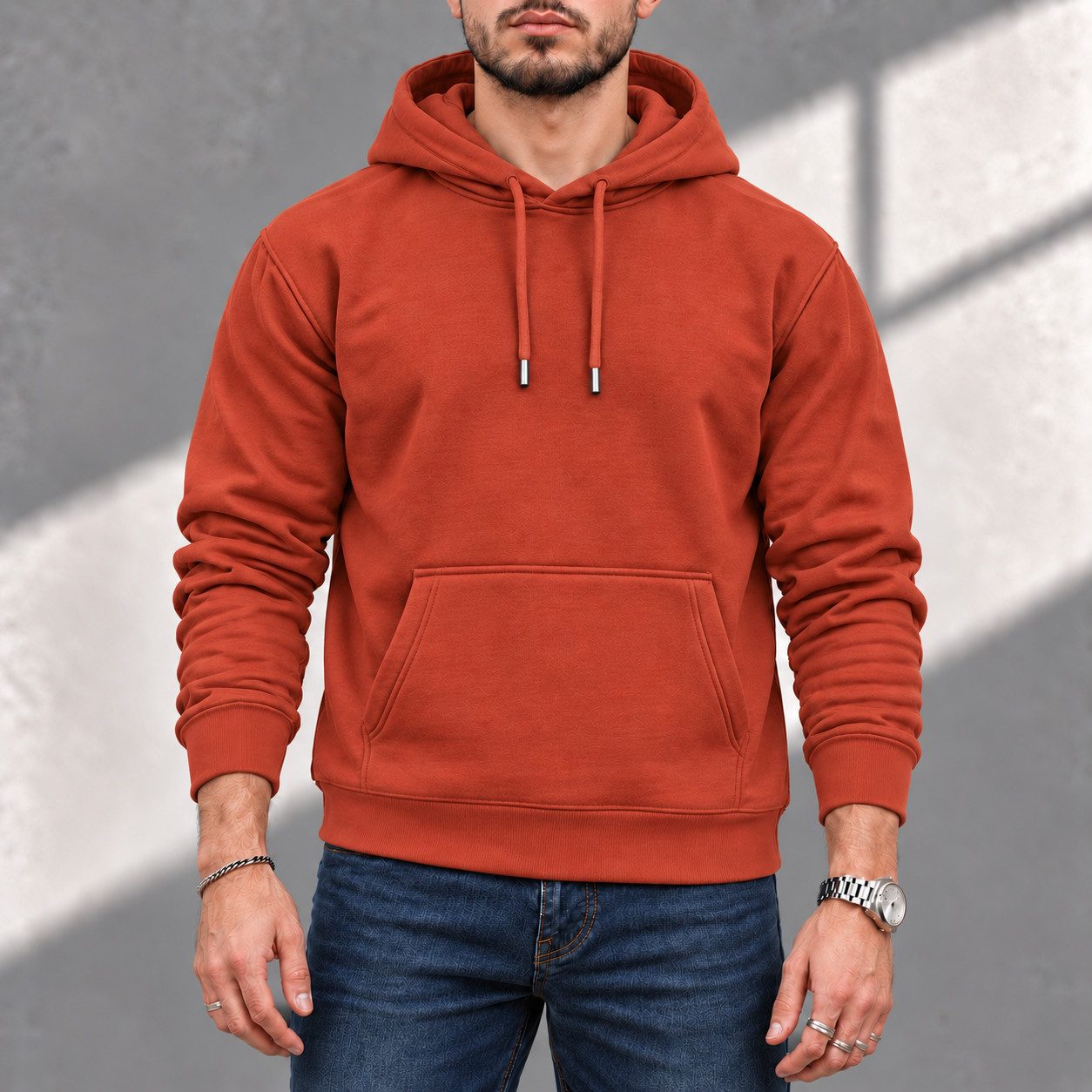 S&S Kapuzensweatshirt Hoodie Herren Kapuzenpullover Moderne Sweatshirt Baumwollmischung (Packung, 1-tlg) Fleece Pullover Hoody