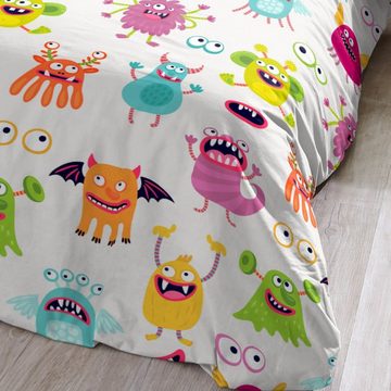Kinderbettwäsche Monster Trendy Bedding, ESPiCO, Renforcé, 2 teilig, Aliens, Außerirdische, Wesen