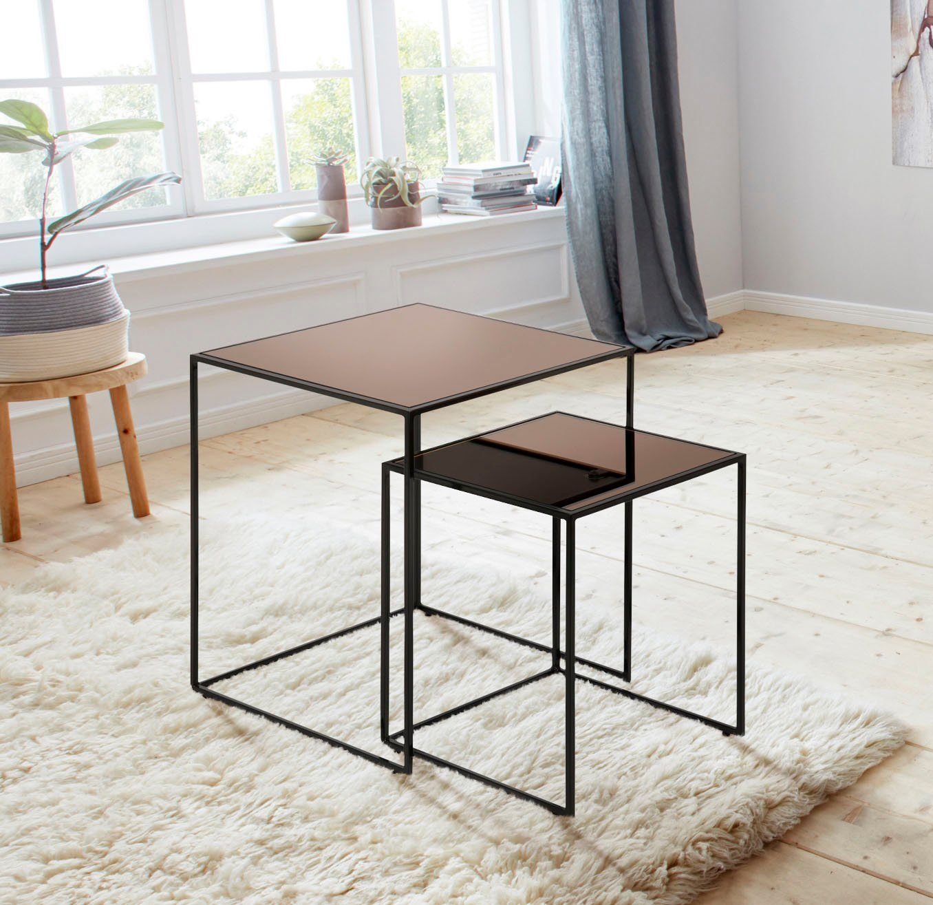 andas Couchtisch »Bryan« (Set), in bronzefarbigem ...