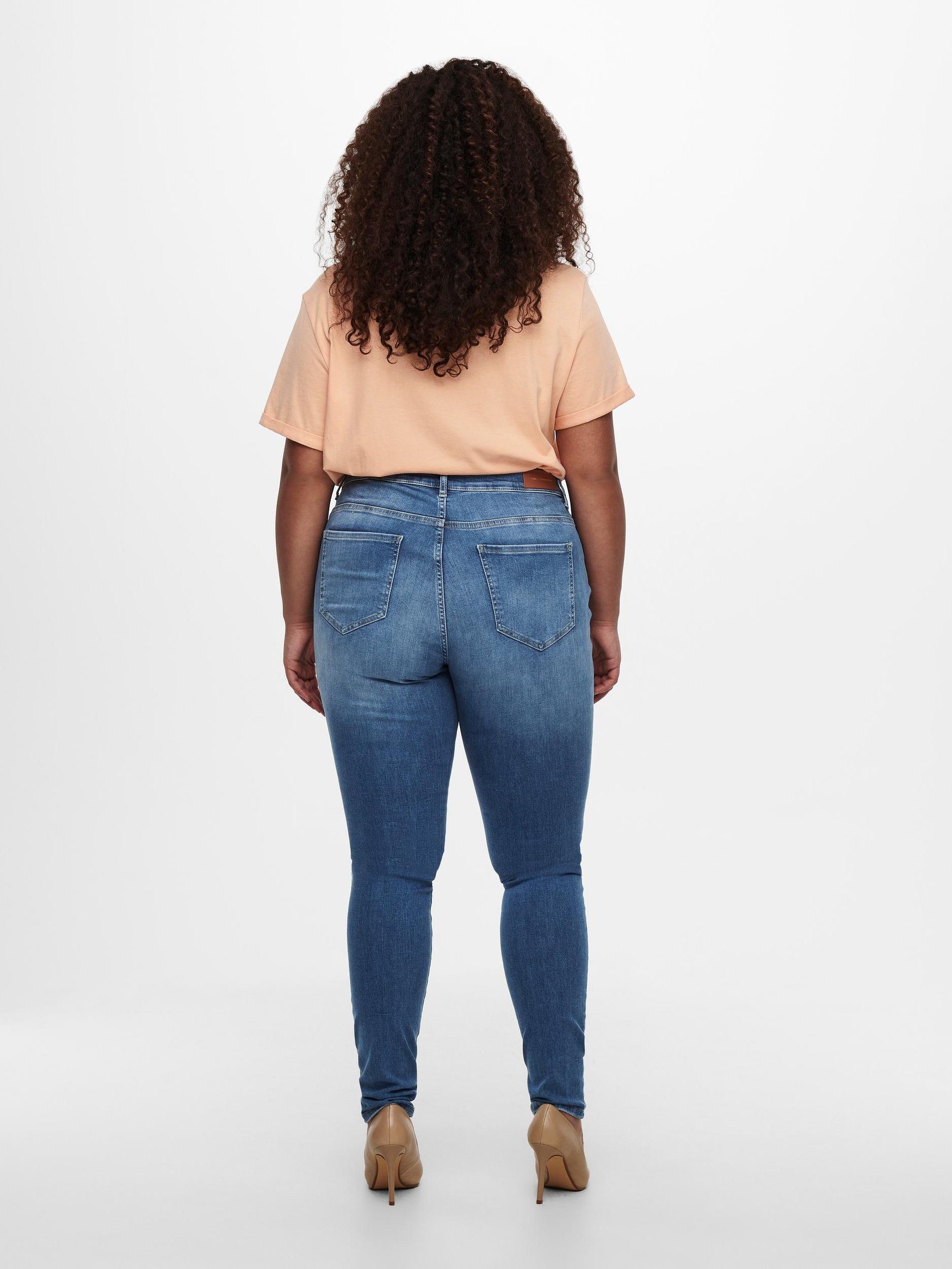 ONLY CARMAKOMA Slim-fit-Jeans Curvy Skinny Jeans Plus Size Stretch Denim CARMAYA CARMAYA HW SK SHAPE DNM JNS REA088 NOOS