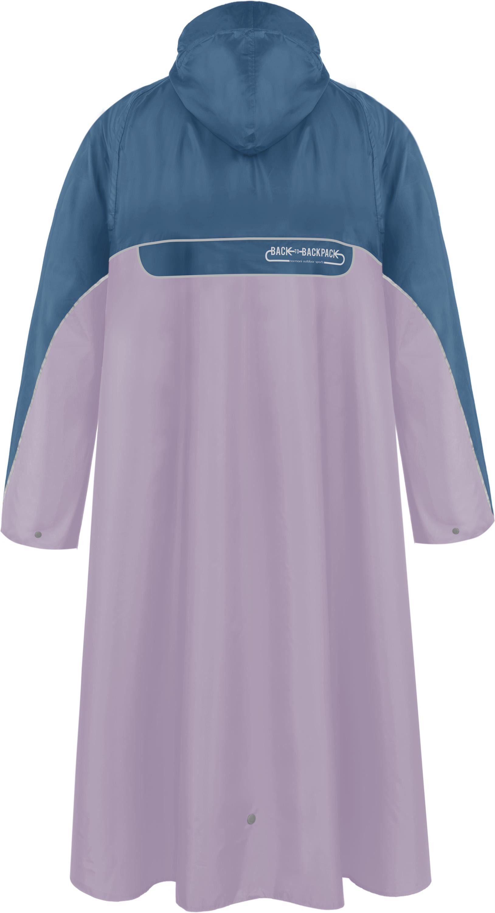 normani Regenponcho Regenponcho Tutunendo mit Rucksackfunktion - Extra Langer wasserdichter Outdoorponcho