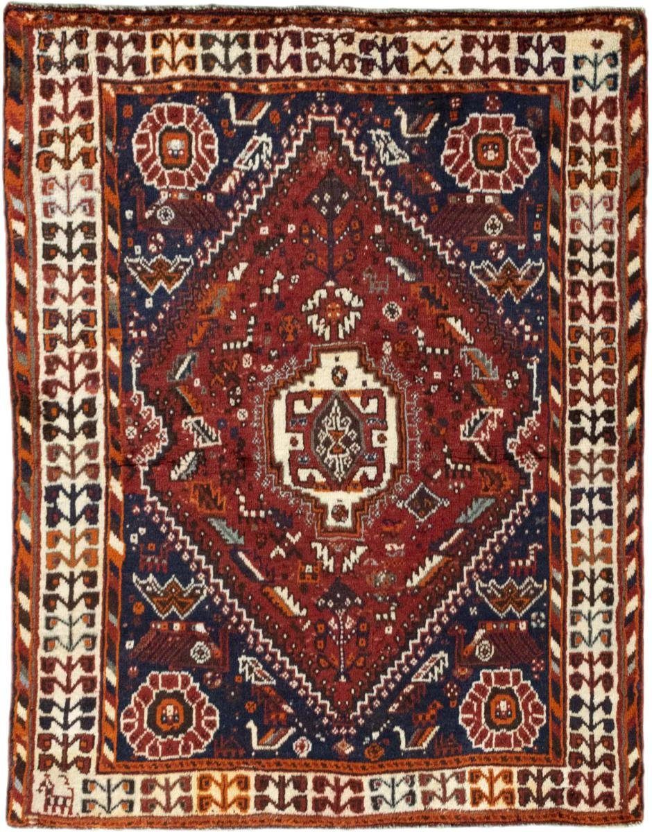 Orientteppich Shiraz 115x145 Handgeknüpfter Orientteppich / Perserteppich, Nain Trading, rechteckig, Höhe: 10 mm