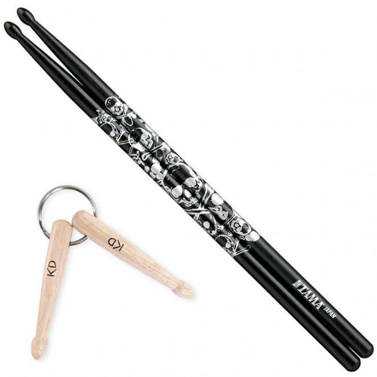 Drumsticks Tama Schlagzeugstöcke 7A-S-BS Totenkopf mit Anhänger