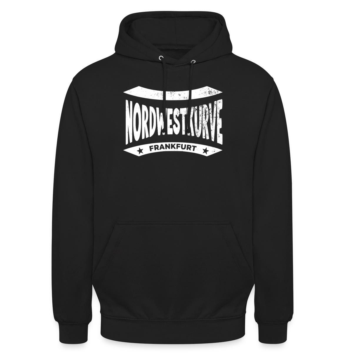 Spreadshirt Hoodie Nordwestkurve Frankfurt Fußball Fan Unisex Hoodie (1-tlg) Unisex-Schnitt: Sitzt bei Männern körpernah, bei Frauen weit