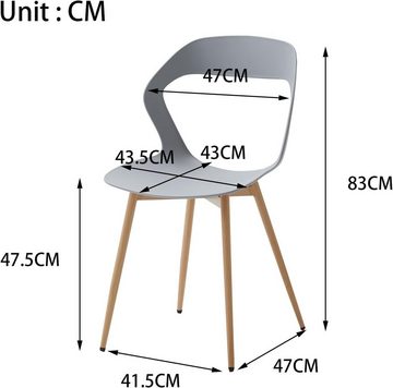 GRAND CANYON Esszimmerstuhl 6er-Set Esszimmerstühle oder Bürostuhl mit Metallbeinen, Küchenstühle (6 St)