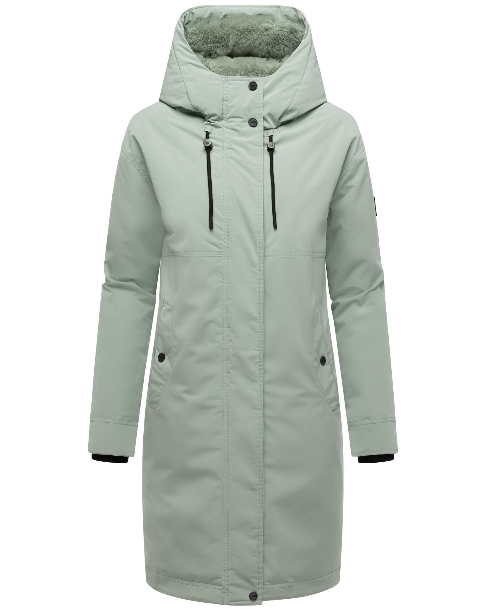Navahoo Wintermantel Hageltanz 14 Warmer Damen Kurzmantel mit Kapuze