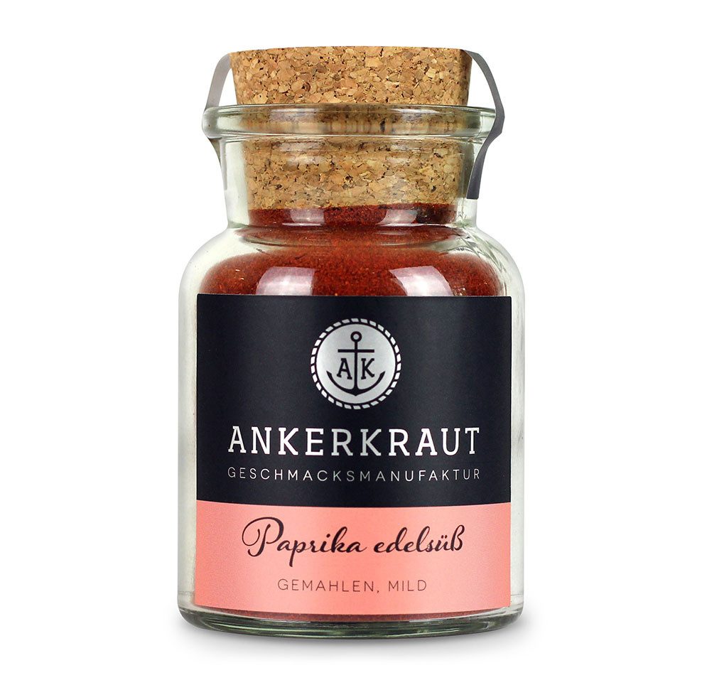 Ankerkraut Gewürz Paprika edelsüß, Paprika edelsüß, 70g im Korkenglas