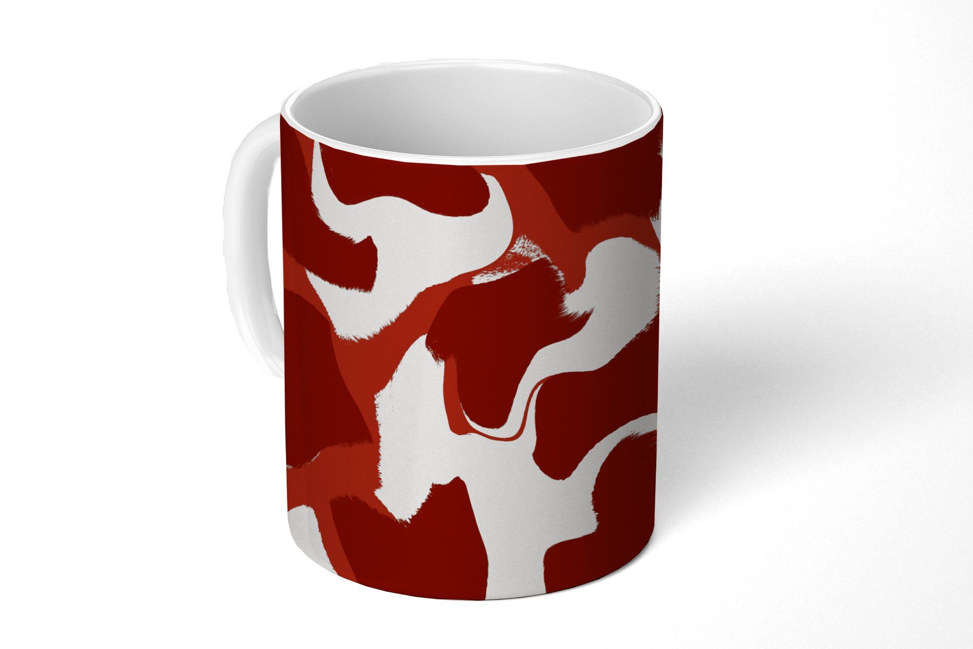 MuchoWow Tasse Abstrakt - Keramik, Geschenk - Pastell, - Becher, Teetasse, Farben Teetasse, Braun Kaffeetassen