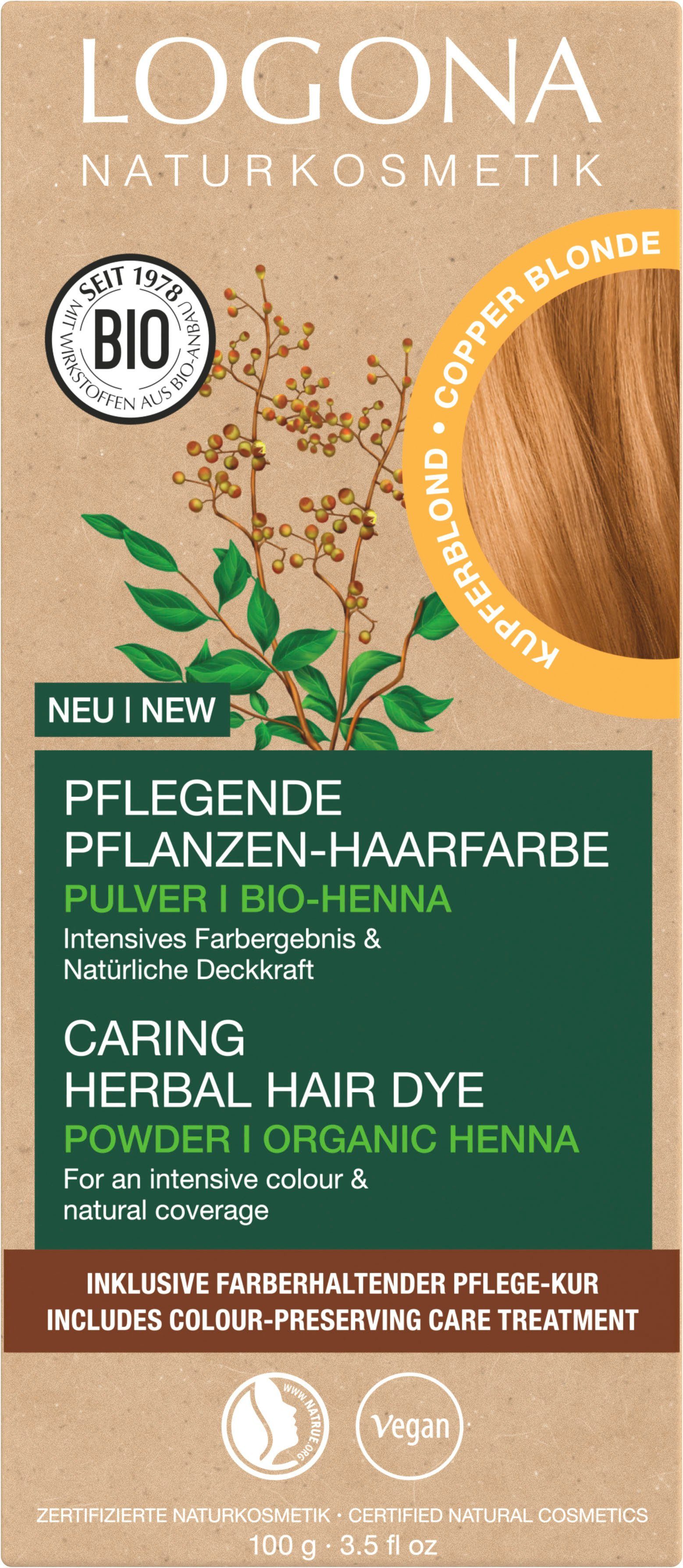 LOGONA Haarfarbe Pflanzen-Haarfarbe Kupferblond 02 Pulver