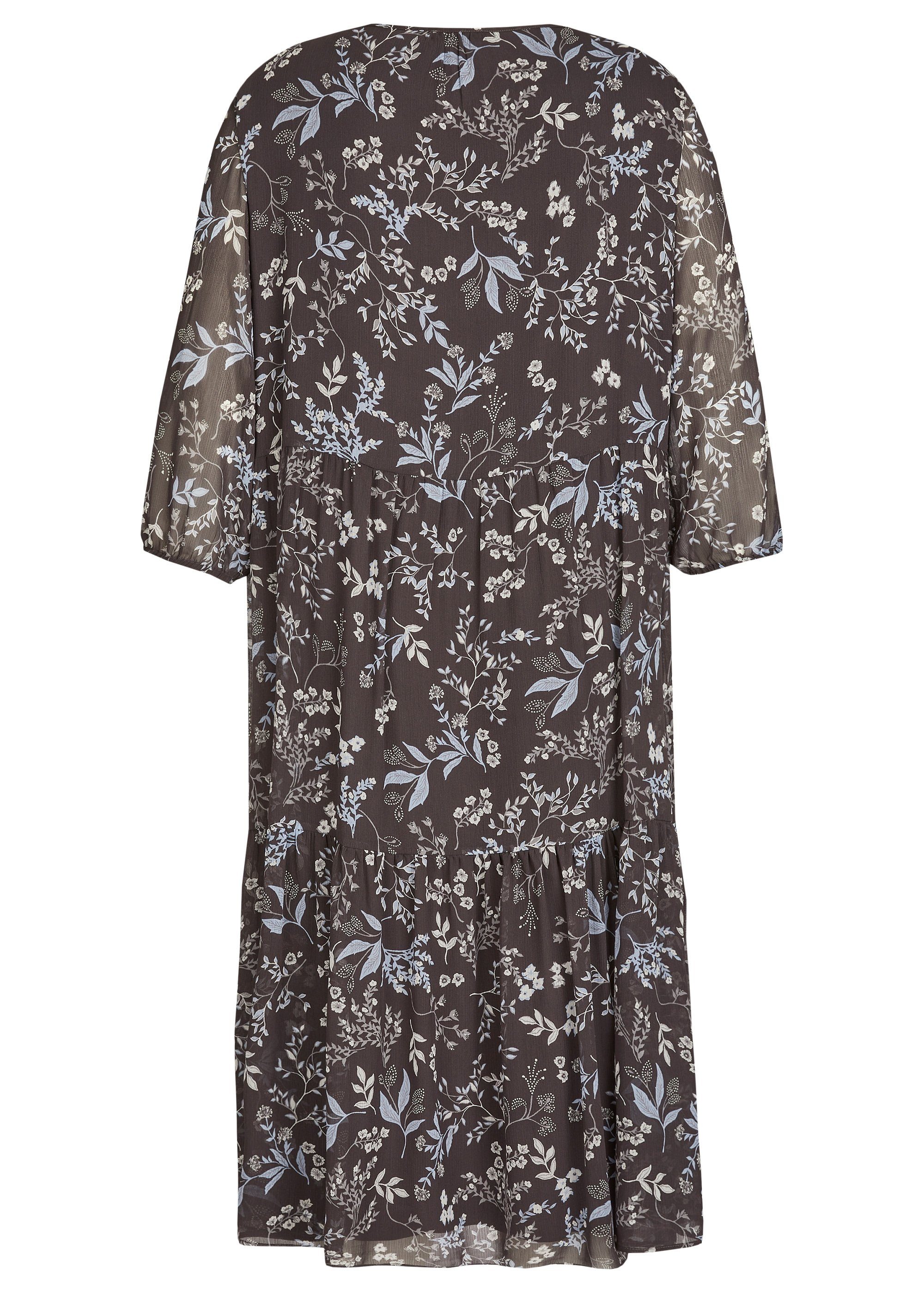 VIA Stufenkleid Verspieltes Allover-Print DUE mit A-Linien-Kleid APPIA floralem