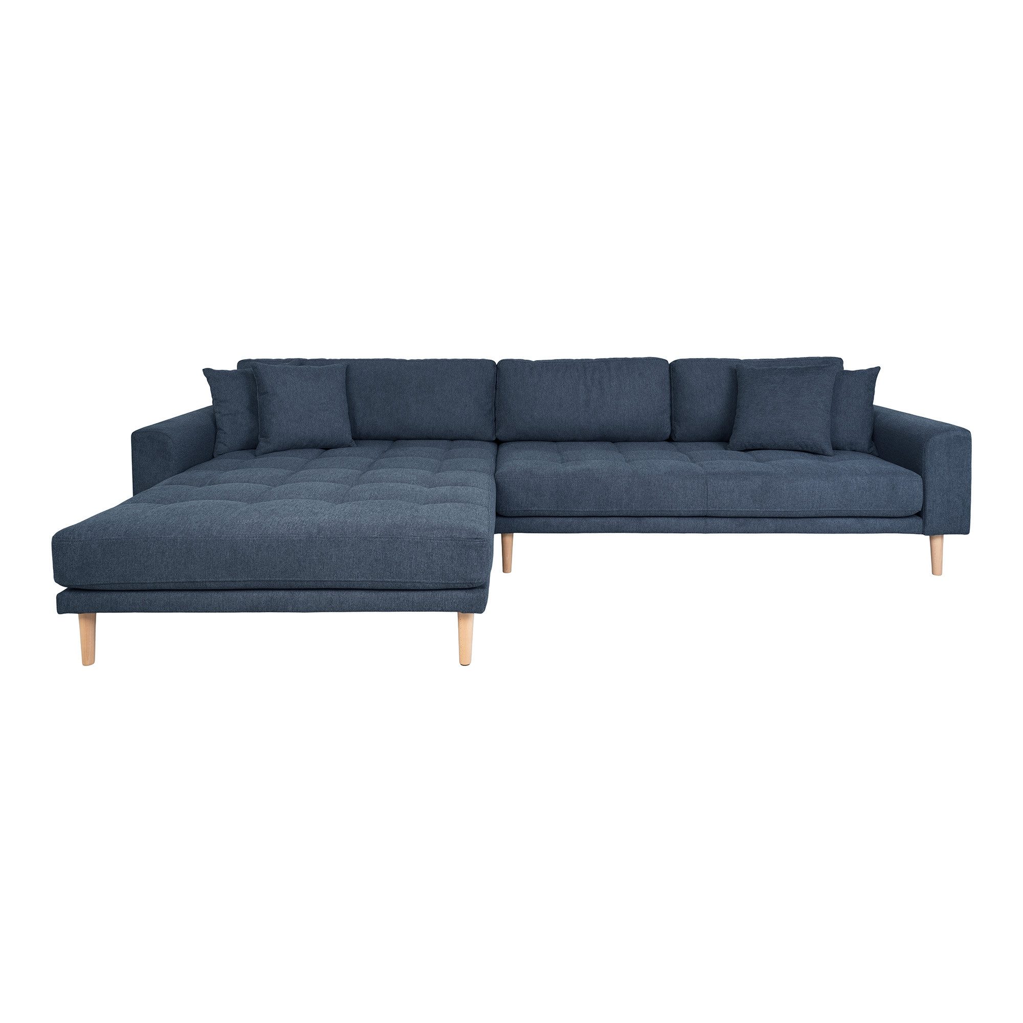House Nordic Ecksofa Lido, in Dunkelblau, Stoff - 290x76x92cm (BxHxT)