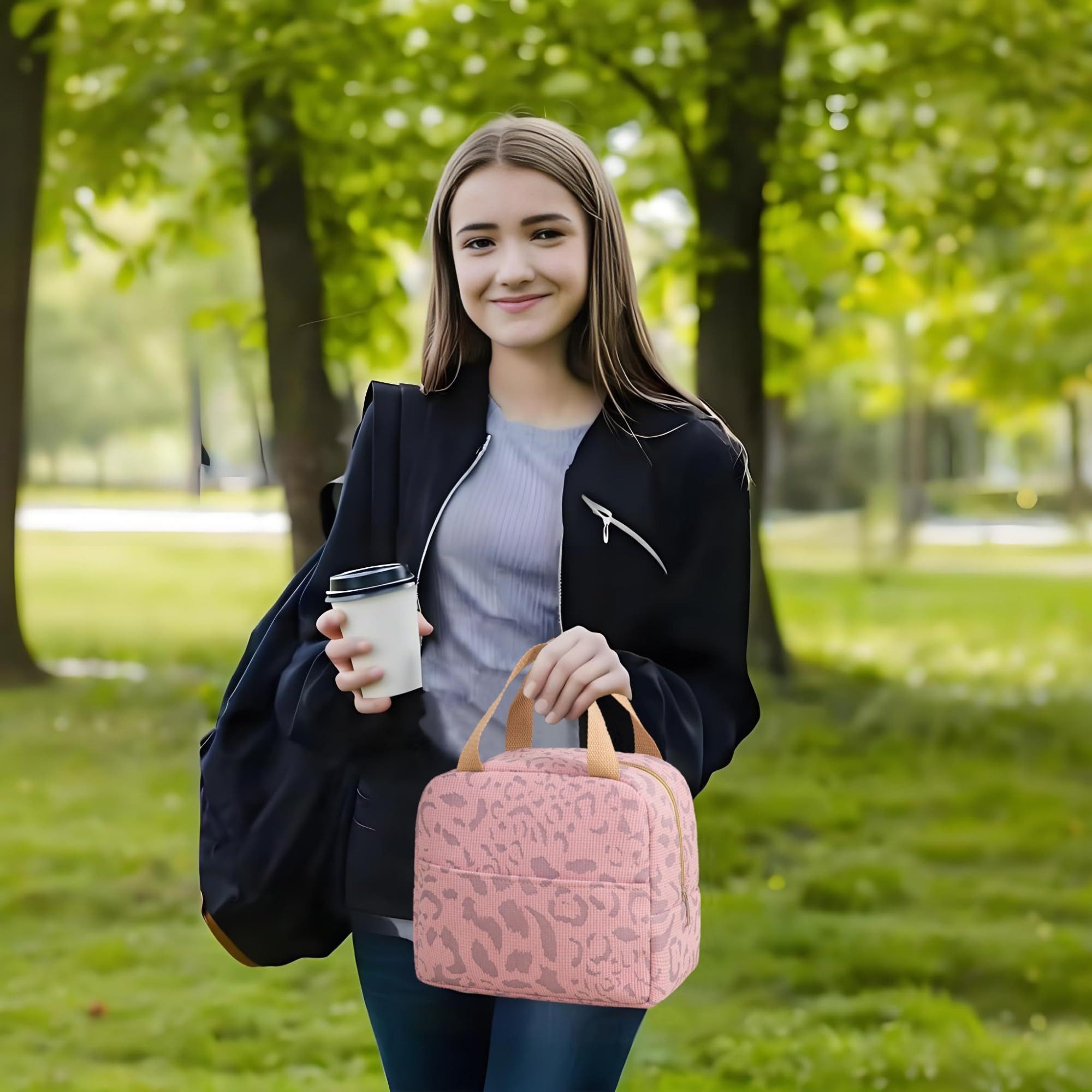 Diwzbyn Kühltasche Kleine Kühltasche Für Unterwegs - Wiederverwendbare, Wasserdichte, Isolierte Lunchtasche mit Alufolie Thermo-Isolierung