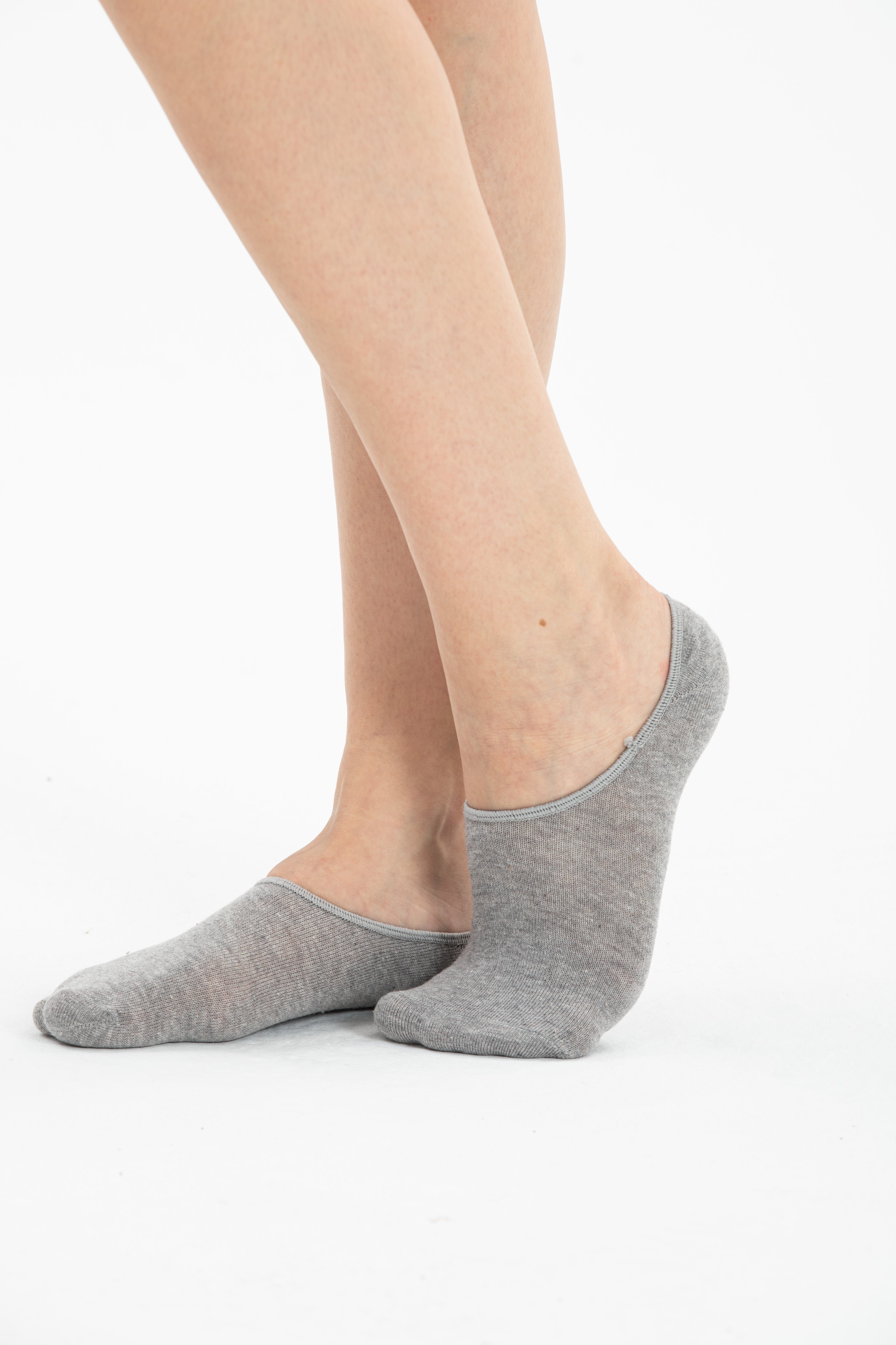 Füßlinge Rutschfest Damen Grau Silikon Unsichtbar Schuhen (Box, beim & in Füßlinge 8-Paar) Herren den NERS den mit an Ferseninnenseiten und