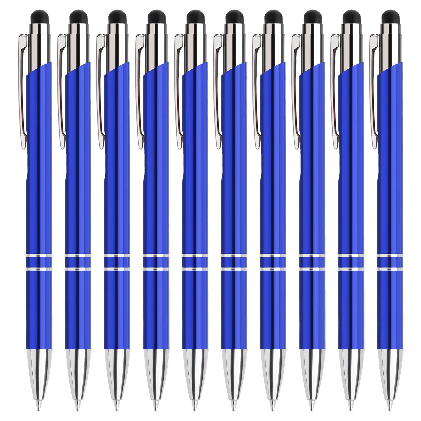 lindahandel Kugelschreiber 2-in-1 Kugelschreiber mit Touchscreen Stift, blaue Mine, (10-tlg), Kugelschreiber für Smartphone & Tablet, Büro & Schule