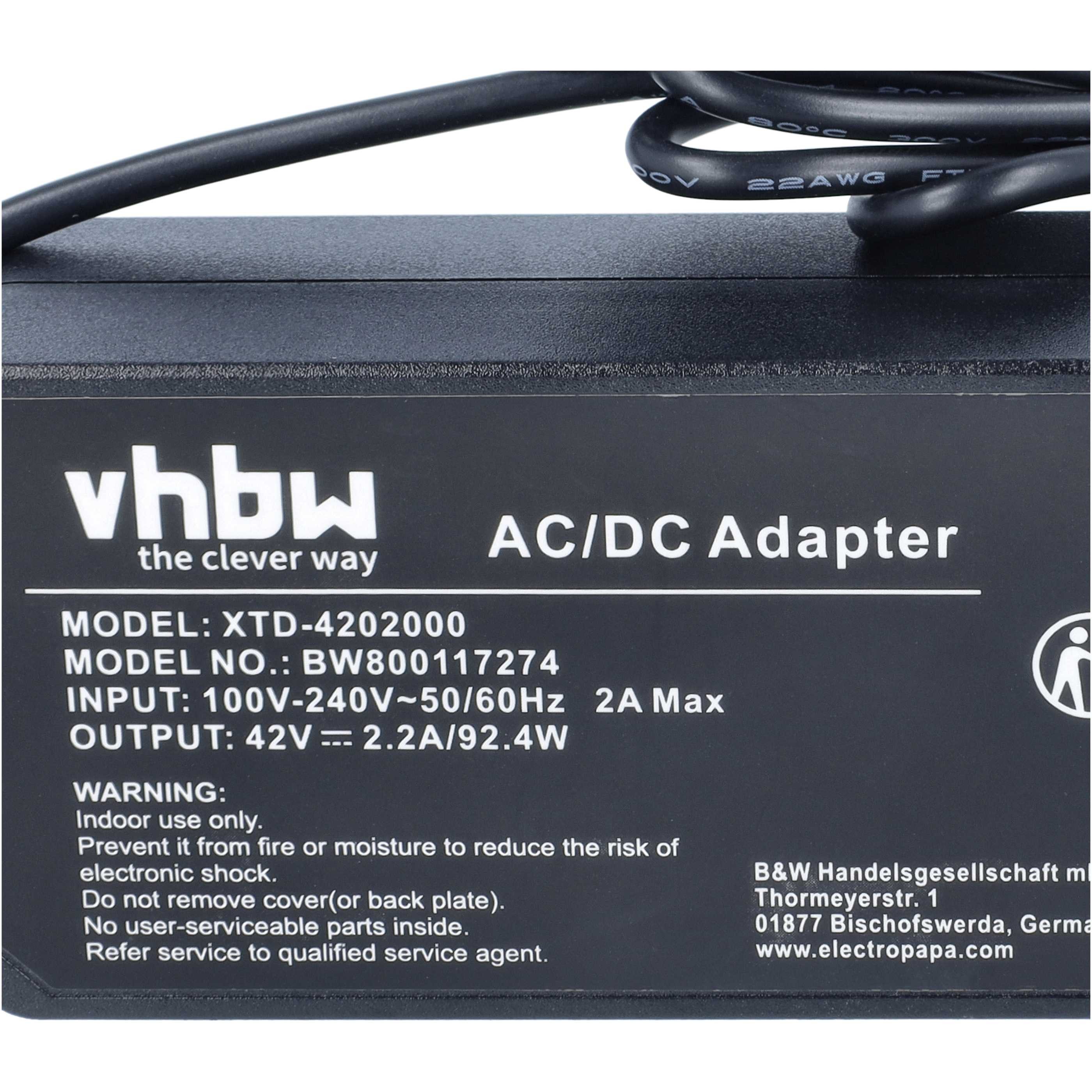 vhbw Ersatz für Samsung SDI-3610C, SDI Side-Click 36V, 10ICR19/65-4, SDI-36 E-Bike Akku Ladezubehör (36 V, 2 St), Das Ladeset besteht aus: 1x Ladegerät, 1x Akku – Bild 5 von 5