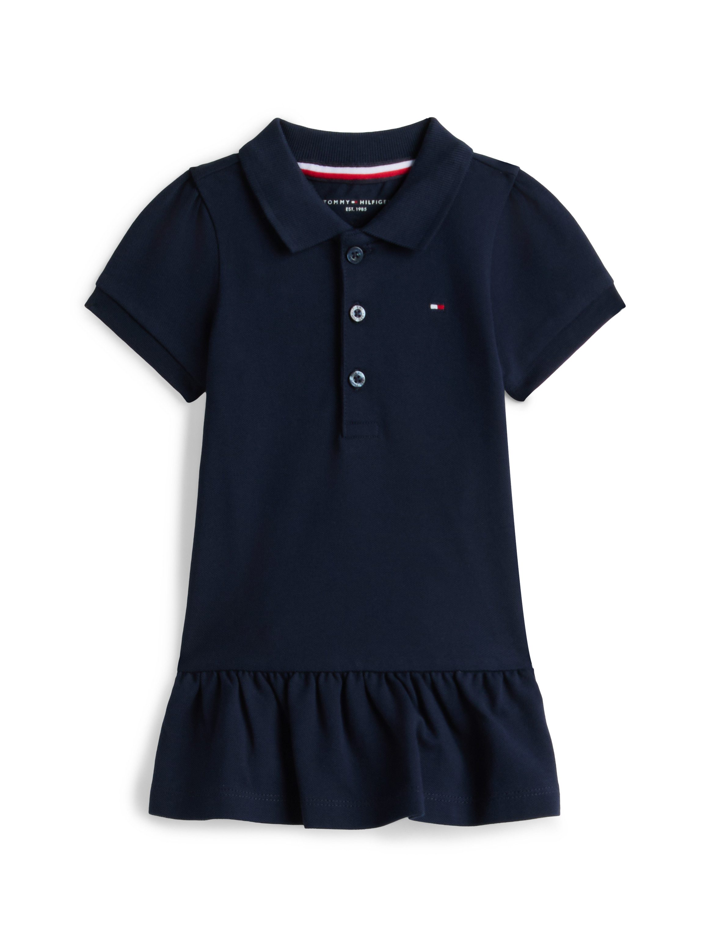 Tommy Hilfiger Polokleid PIQUE POLO DRESS SHORT SLEEVE für Babys, Stretch-Baumwolle