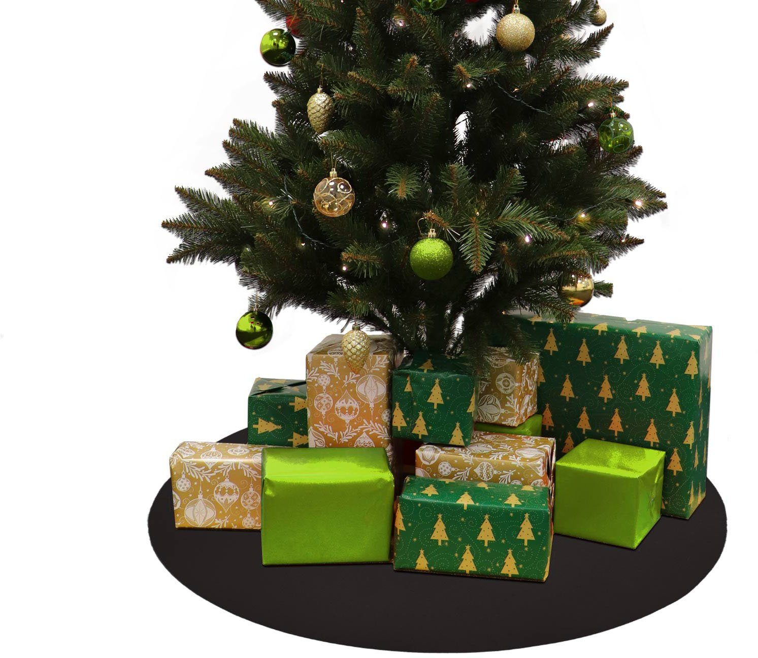 Primaflor-Ideen in Textil Baumteppich Weihnachtsbaum & Adventskranz Unterlage "REVExpo", Made in Belgium, rund, Höhe: 5 mm, in 3 Größen, Uni-Farben, Filzunterlage, rutschsicher, Weihnachten