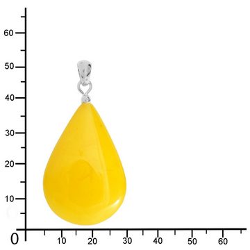 OSTSEE-SCHMUCK Kettenanhänger - Tropfen ca. 38 mm lang - Silber 925/000 - Bernst (1-tlg)