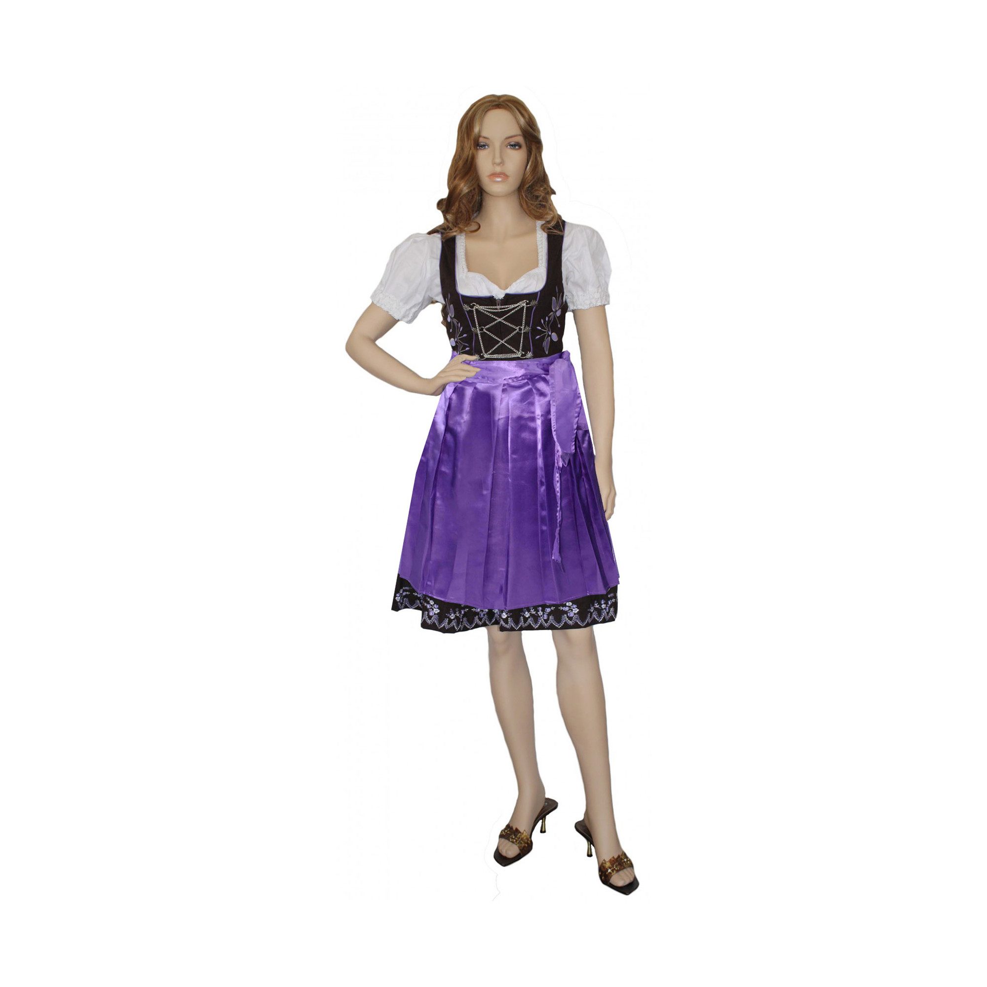German Wear Dirndl GW1315 3-teiliges Midi Dirndl Dirndel Trachtenkleid