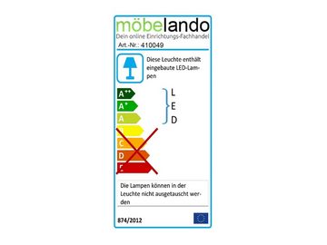 möbelando Garderoben-Set Chancey, Modernes Garderobenset aus Front/Absetzungen: MDF in weiß-Struktur und Absetzungen in Silbereiche, Korpus aus Spanplatte in Silbereiche Nachbildung inkl. Beleuchtung. Breite 131 cm, Höhe 199 cm, Tiefe 39 cm