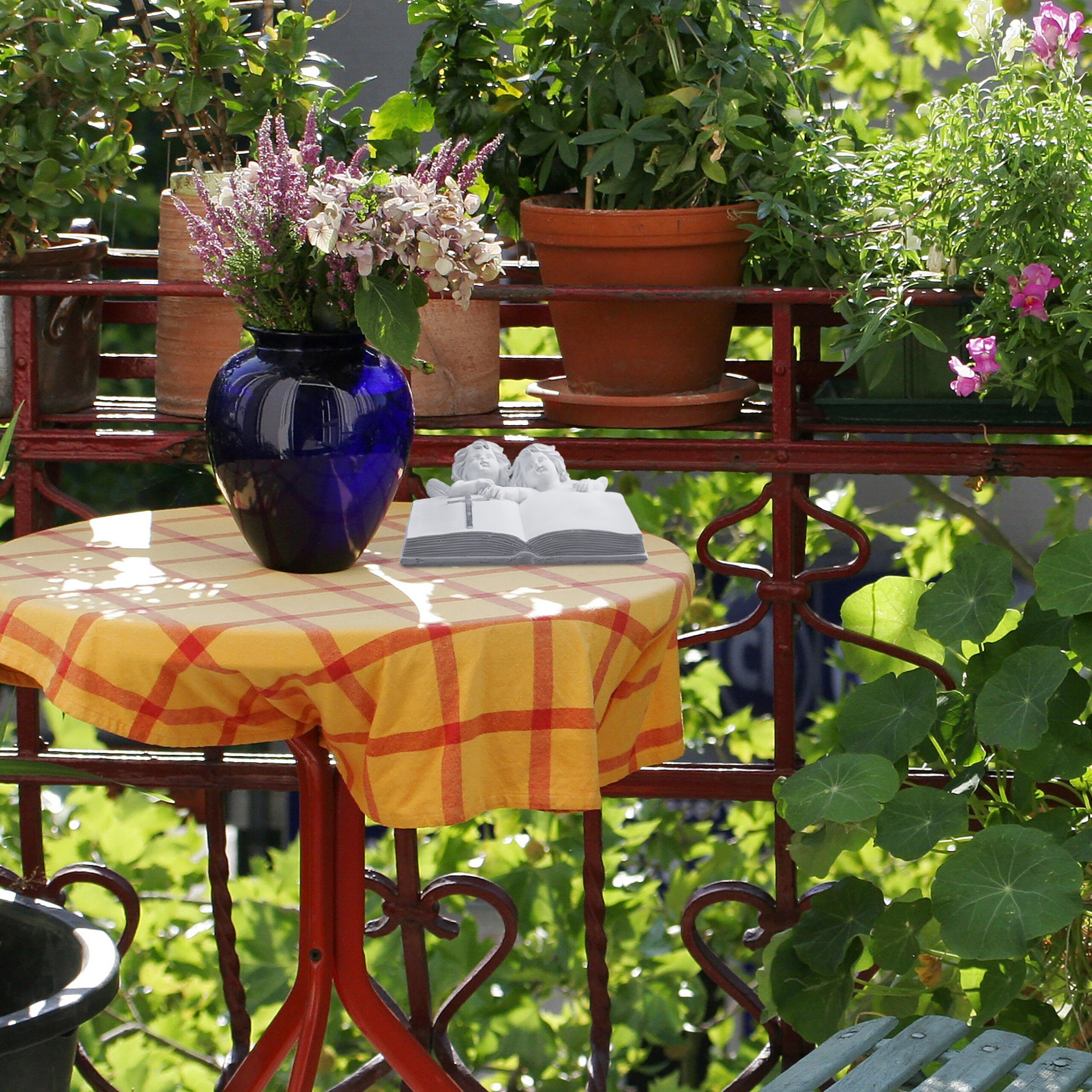 relaxdays Engelfigur Grabengel mit Buch