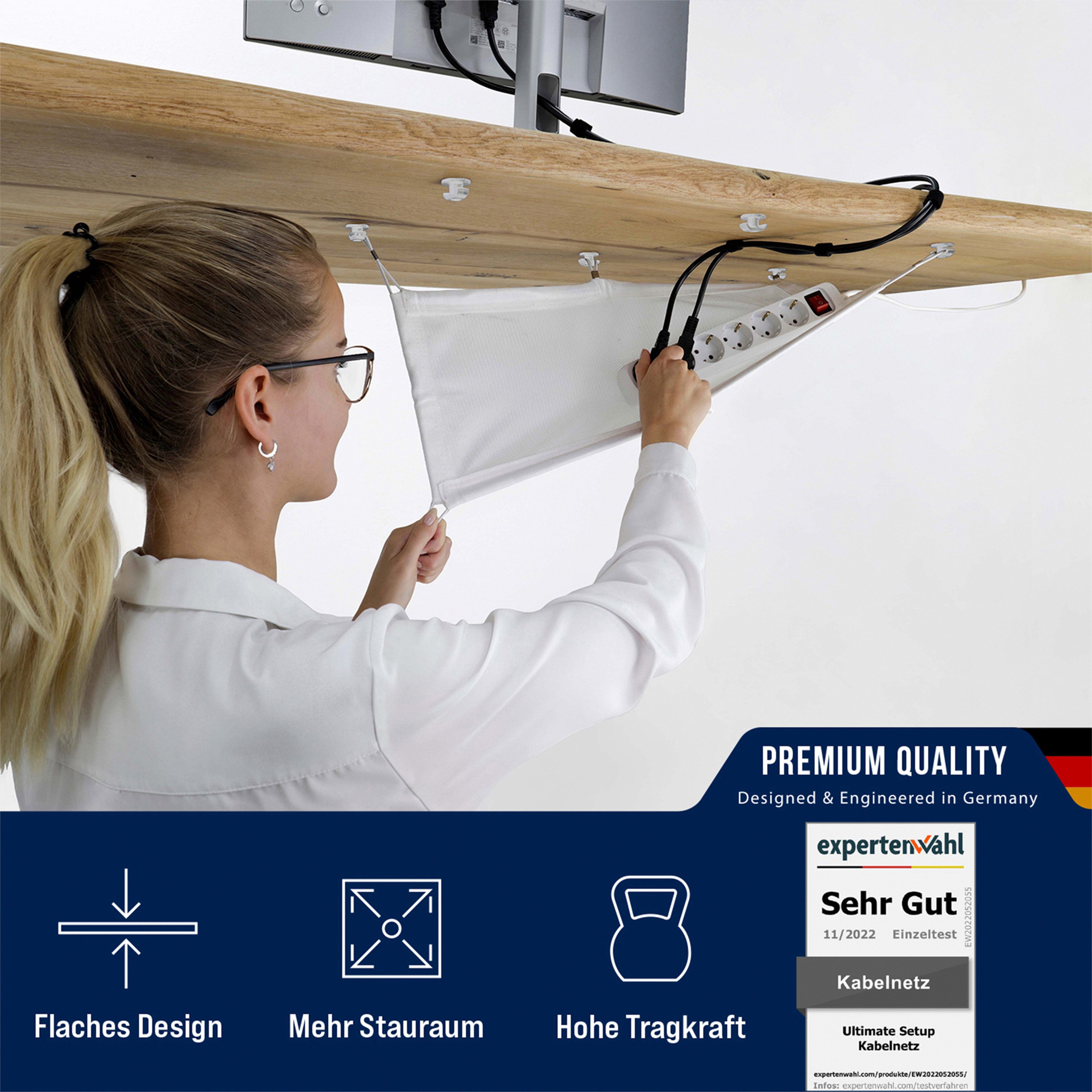 Ultimate Setup Kabelkanal Kabelnetz Schreibtisch für ideales Kabelmanagement, Flexibel, Belastbar