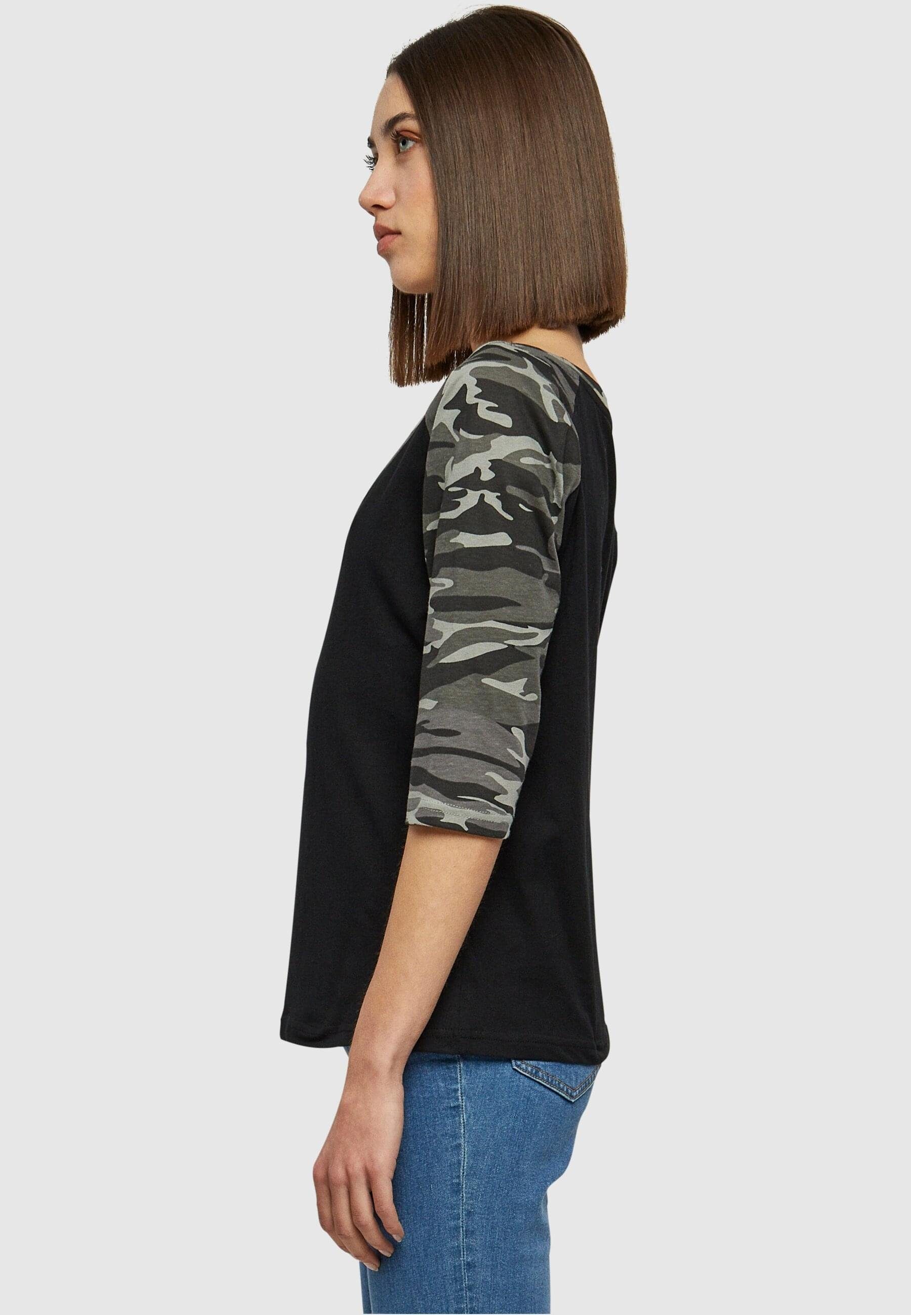 Raglan Kurzarmshirt 3/4 Tee CLASSICS (1-tlg) Ladies URBAN black/darkcamo Contrast Damen