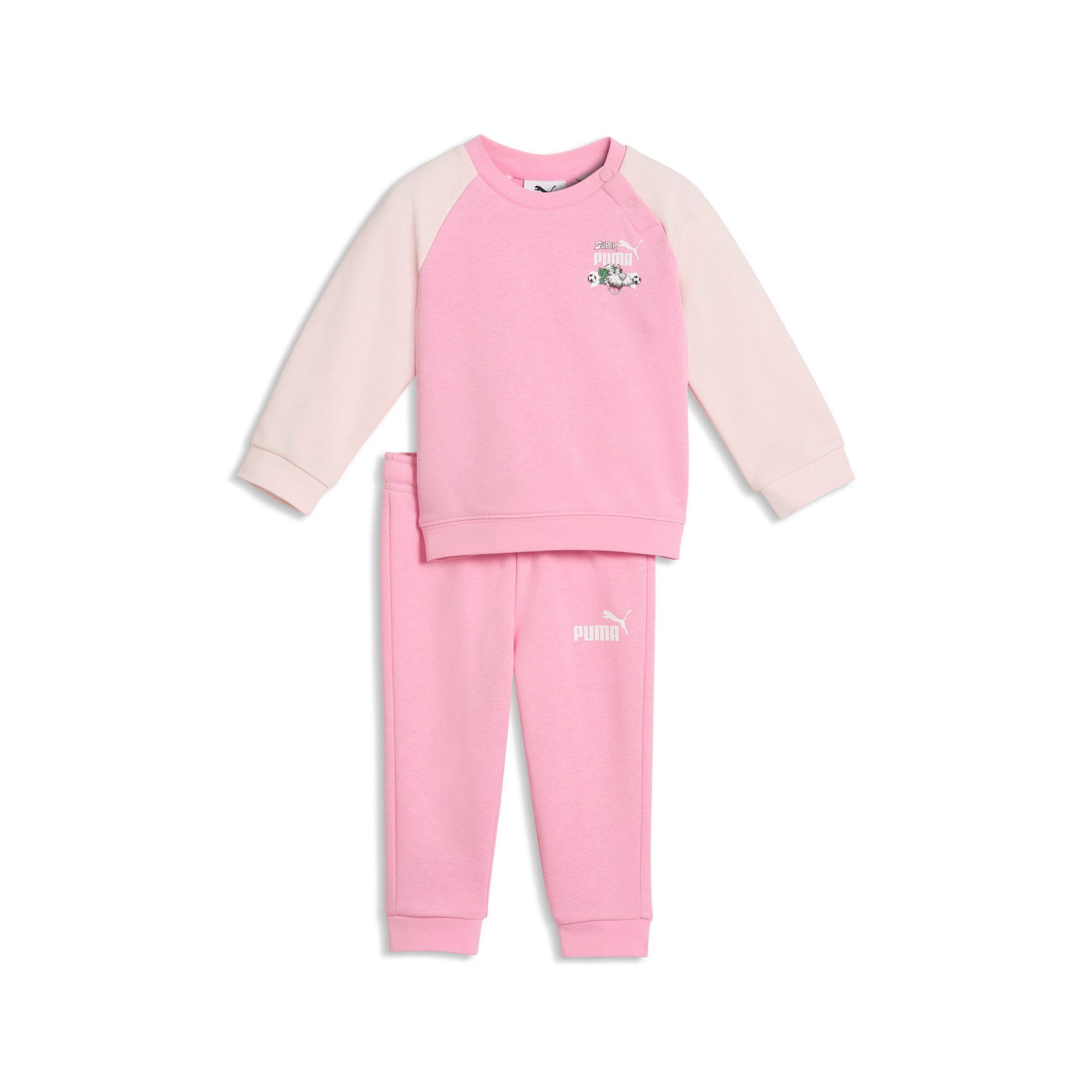 PUMA Trainingsanzug MINICATS SUPER CREW SET INF, für Kinder, Regular Fit, ohne Kapuze