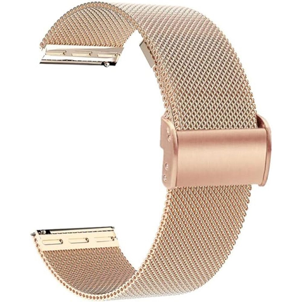 HOUROC Smartwatch-Armband Uhrenarmbänder Ersatzband für Damen Herren, Smartwatch Ersatzarmband, Mesh Armbänder Milanaise Metallarmband Zubehör für Frauen Männer 20mm