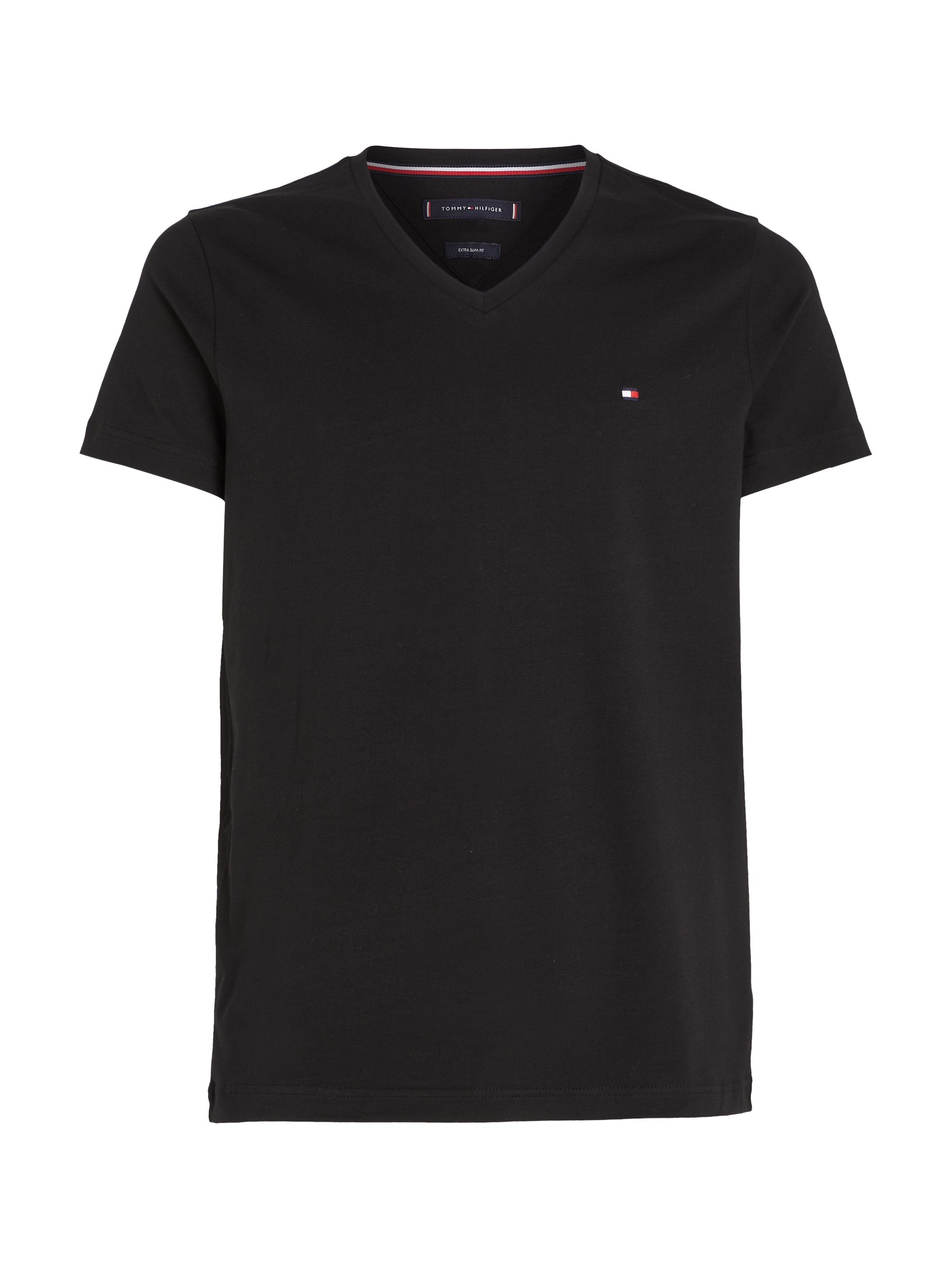 V-Shirt T-Shirt Slim black Stretch Tommy Hilfiger