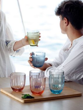 Marine Business Longdrinkglas Wasserglas Set 6 Stück water stars, Ecozen, unzerbrechlich, durchgefär, Ecozen