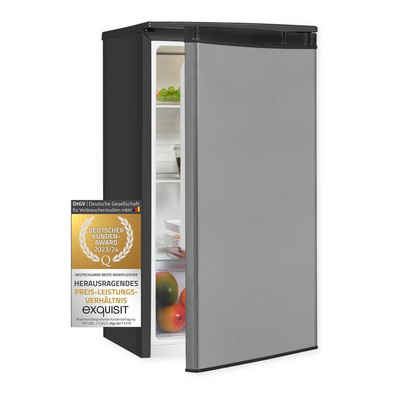 exquisit Vollraumkühlschrank KS585-V-090E, 84.3 cm hoch, 45 cm breit, LED-Innenbeleuchtung, Glasablagen, Gemüseschublade