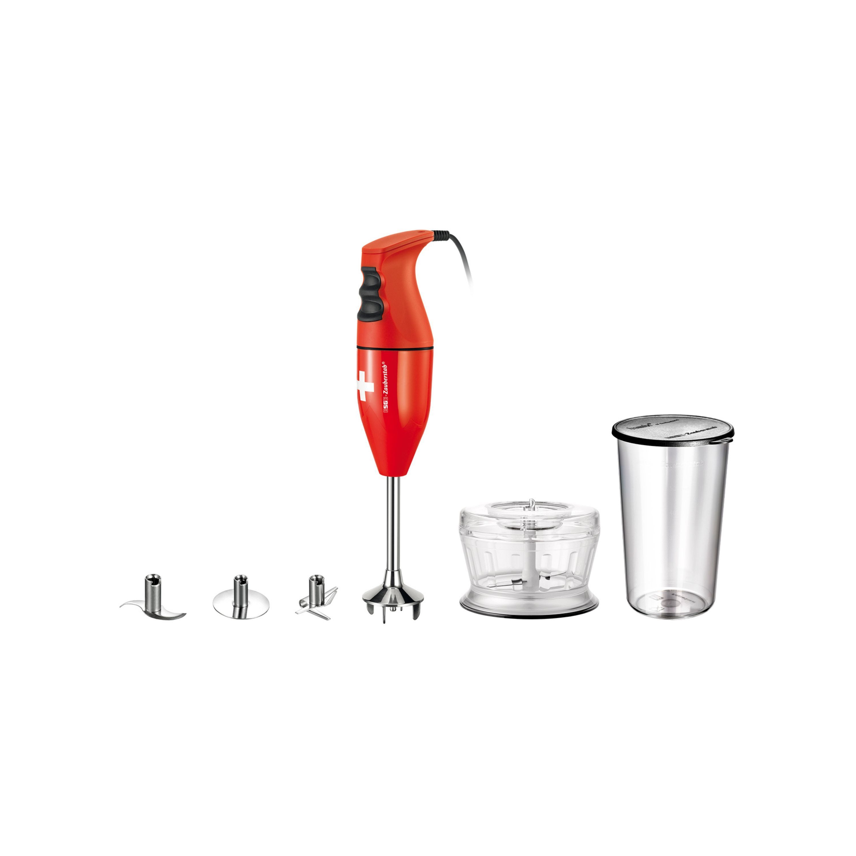ESGE-Zauberstab Stabmixer Bundle E 120 Select Rot, 120 W, Mit verschiedenen Aufsätzen und Zubehör