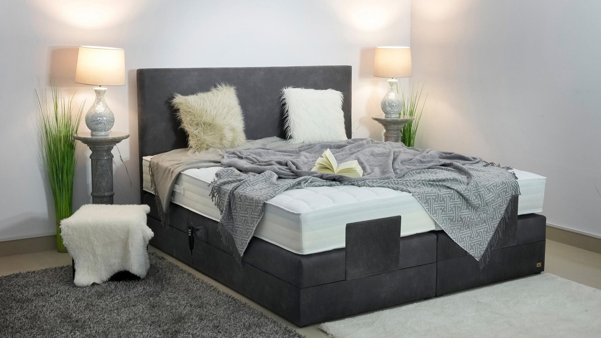 PAARA Boxspringbett Florenz elektrisch verstellbar mit Motor alles, mit einzigartigem Belüftungssystem