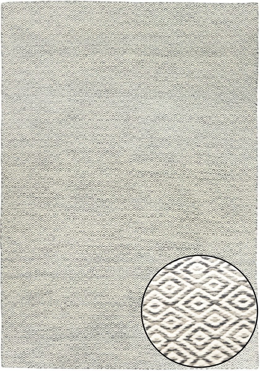 Carpet Avenue Teppich Kelim Lyza - Dunkelgrau 230x160, Rechteck, Höhe: 4 mm