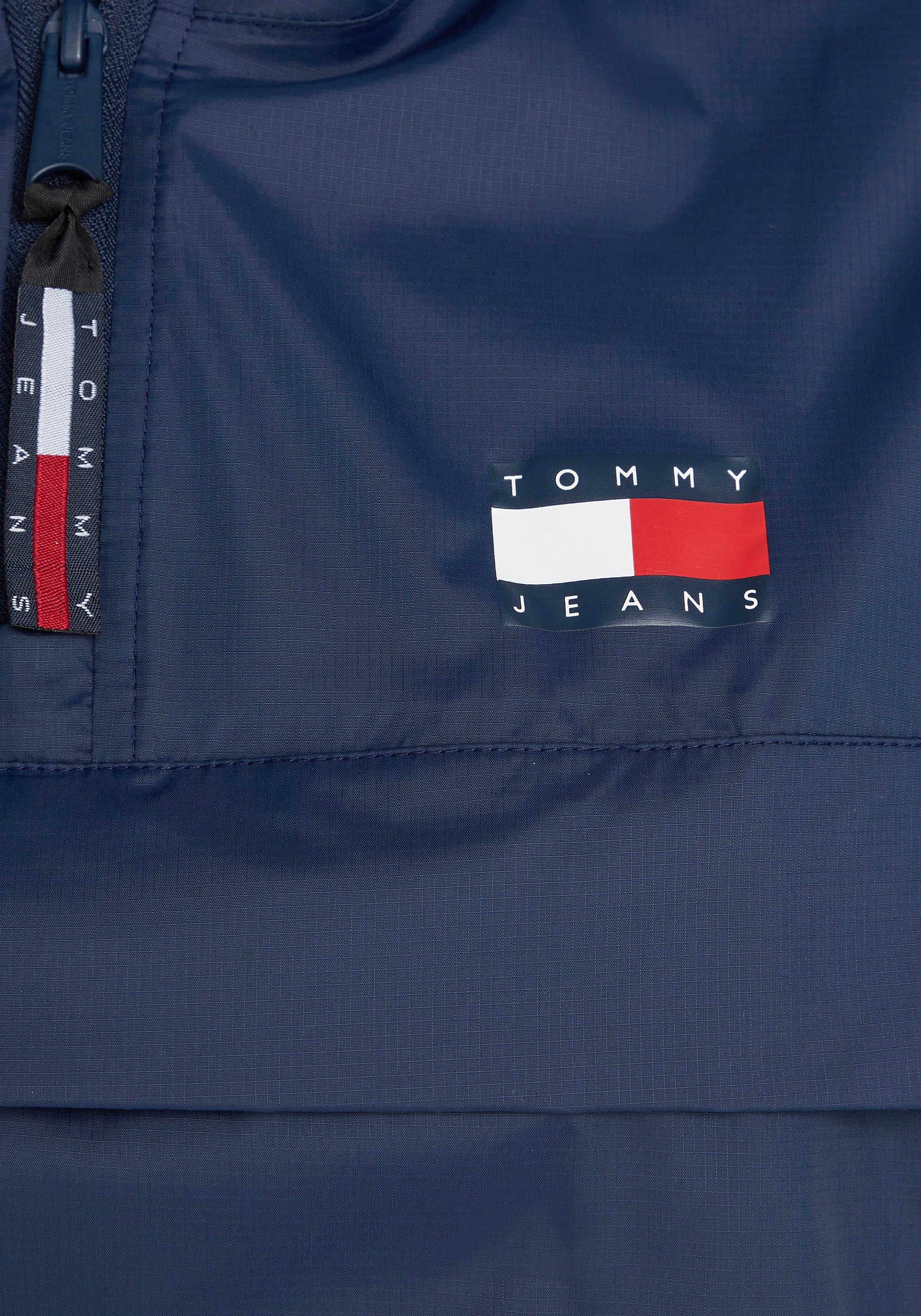 Parka kontrastfarbenen PCKABLE mit Twilight-Navy TJW CHICAGO POPOVER Jeans Details Tommy TECH