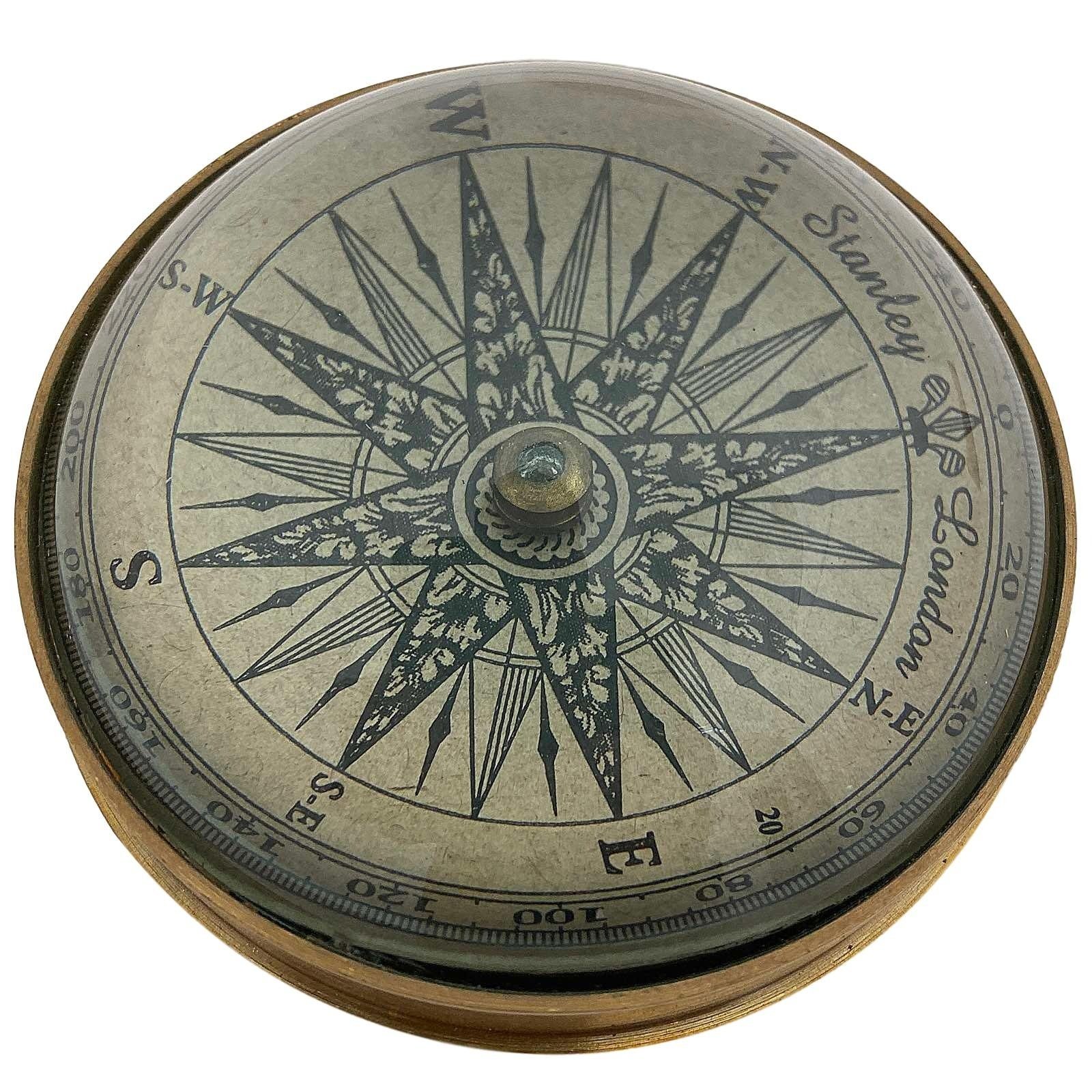 Antik-S Kompass Kompass Messing Aubaho Maritim Wasser Paperweight Navigation Schiff