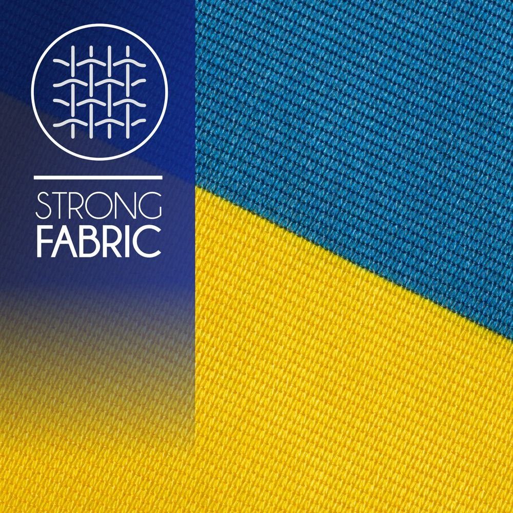 90 Flagge FLAGS 150 Fahnenmast), Ukrainische Messing cm Recycelte 2 x Inkl. für Ösen Flagge Ukraine Premium Fahne (Hissflagge PHENO