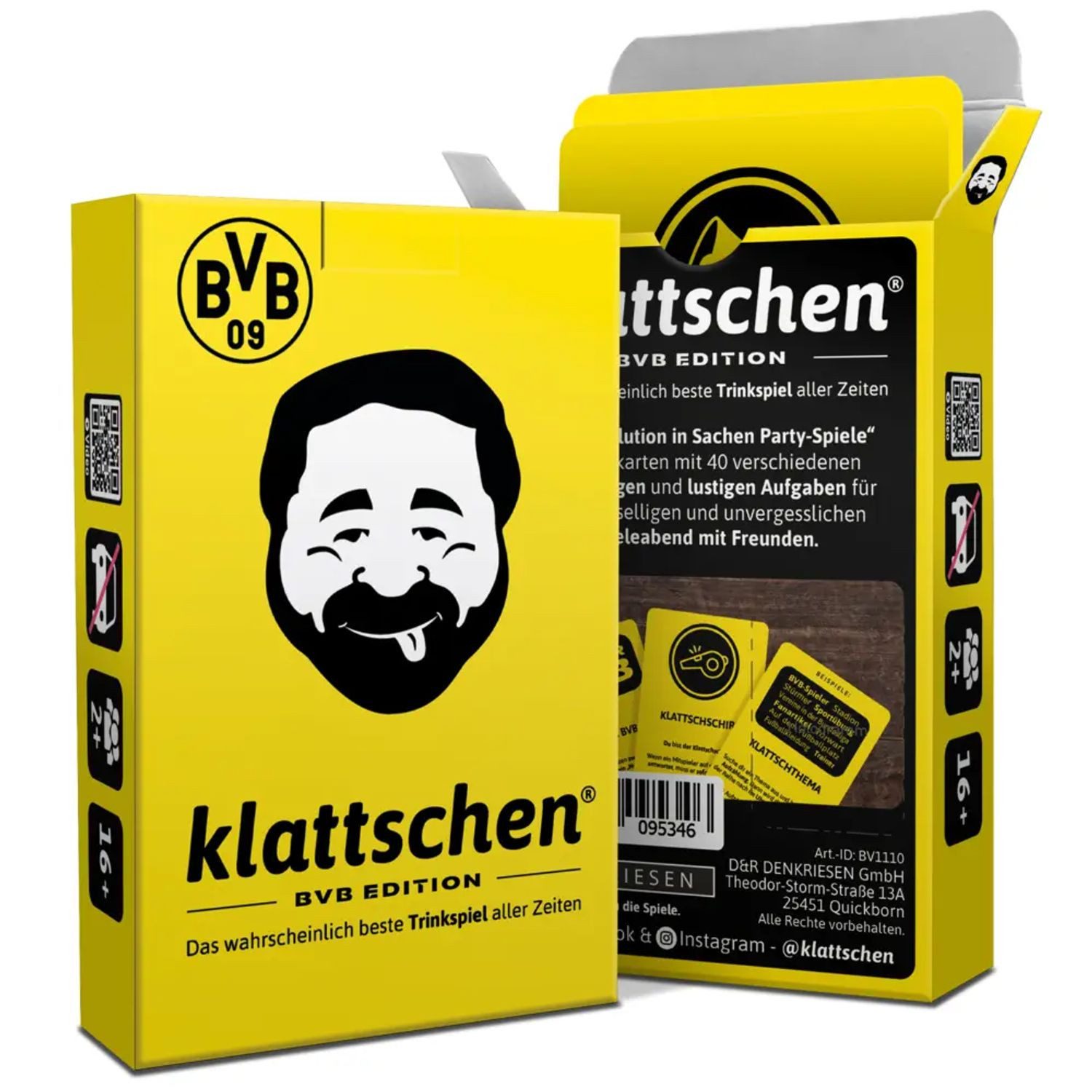 Denkriesen Spiel DENKRIESEN - klattschen® - Trinkspiel - BVB Edition