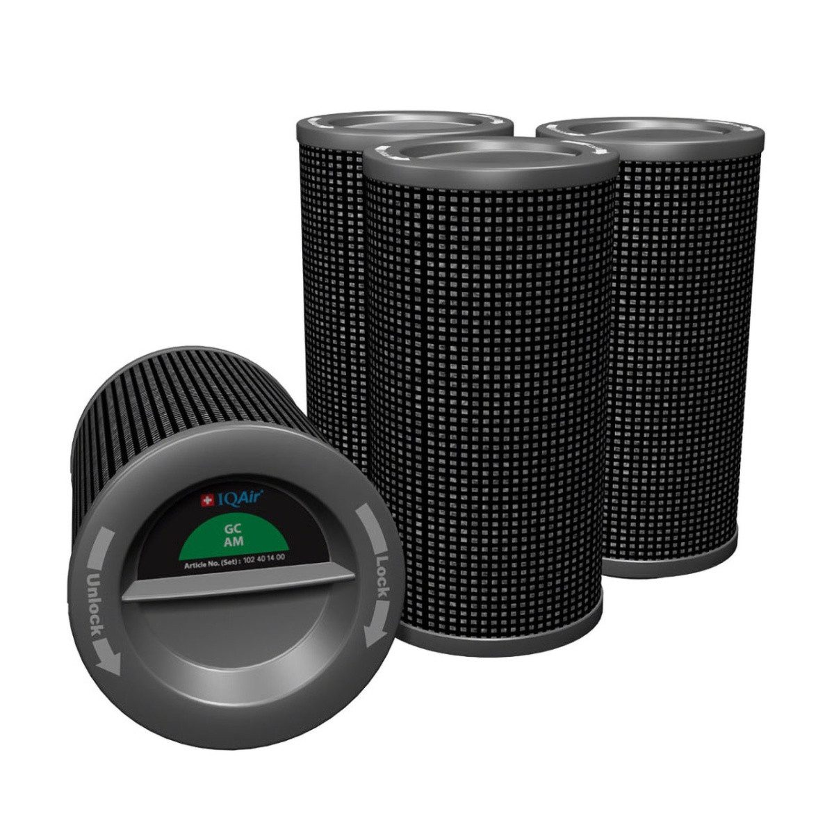 IQAir Luftreiniger IQAir Luftreiniger GC Serie, filtert Ammoniak, Feinstaub, Formaldehyd, Hausstaub/Milben, VOC