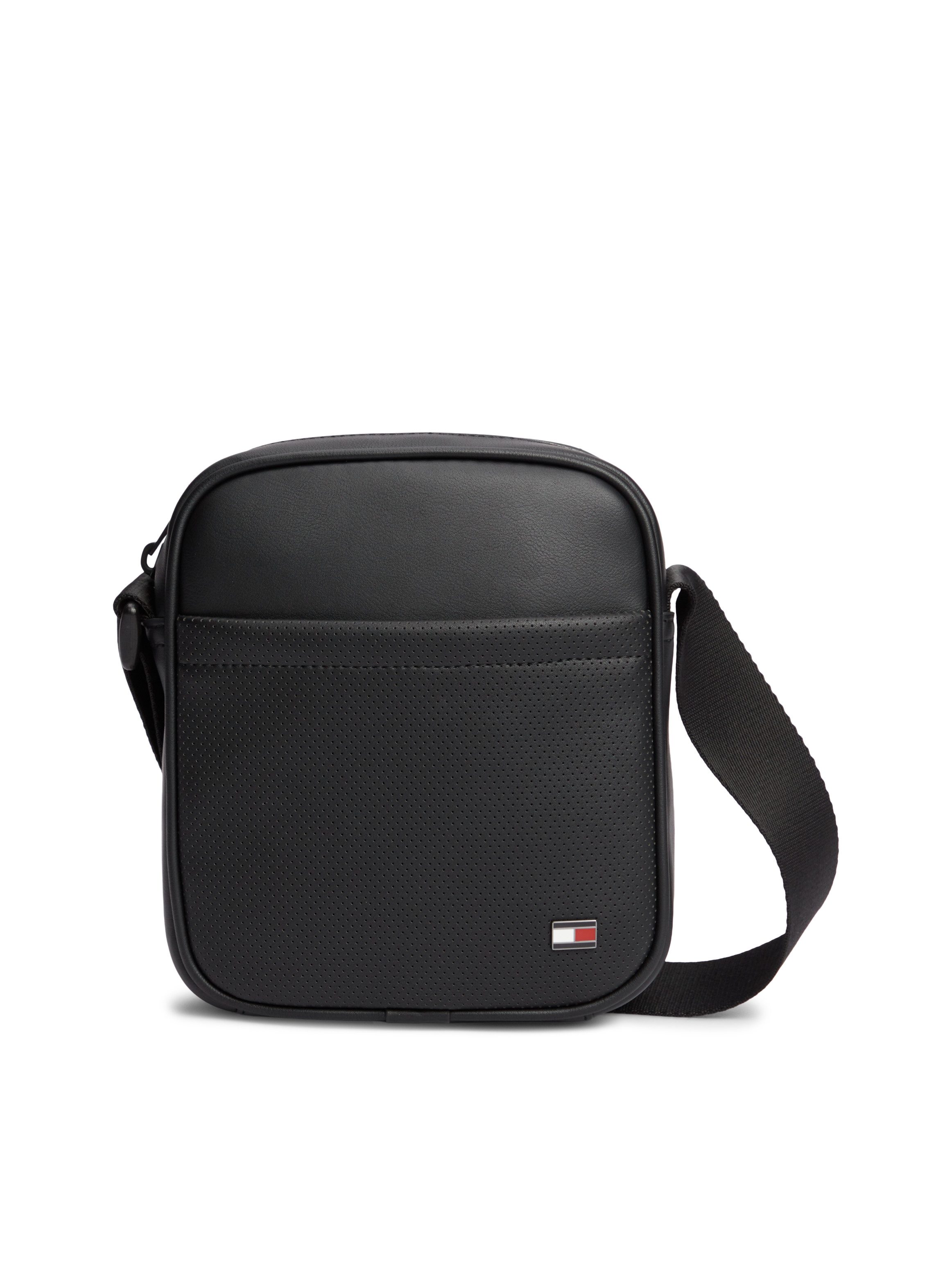 Tommy Hilfiger Umhängetasche TH FOUNDATION MINI REPORTER, Unisex Umhängetasche mit kleinem Logoflaggen-Detail