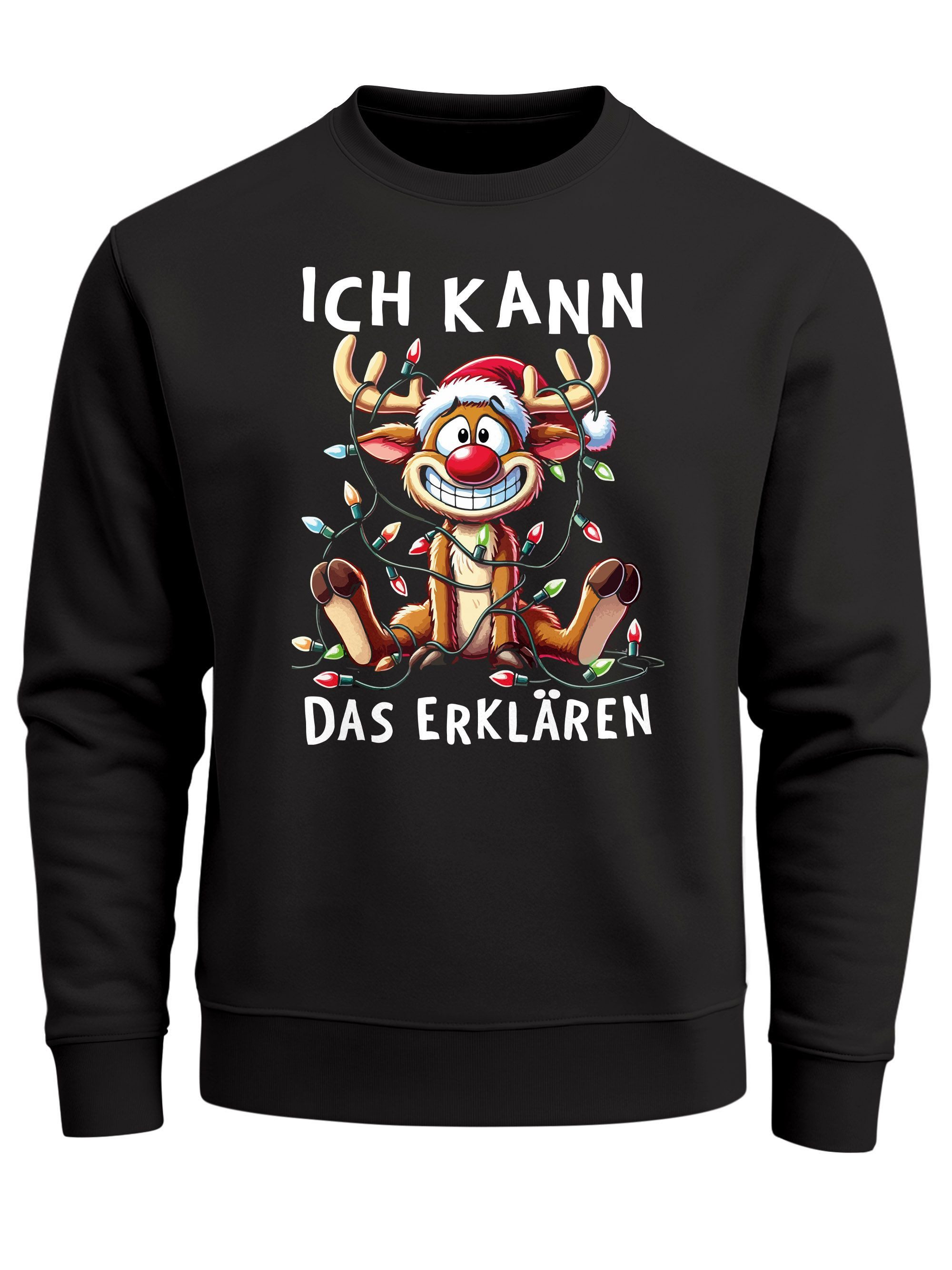 MoonWorks Sweatshirt Sweatshirt Herren Weihnachtspullover Lustig Rentier Sp günstig online kaufen