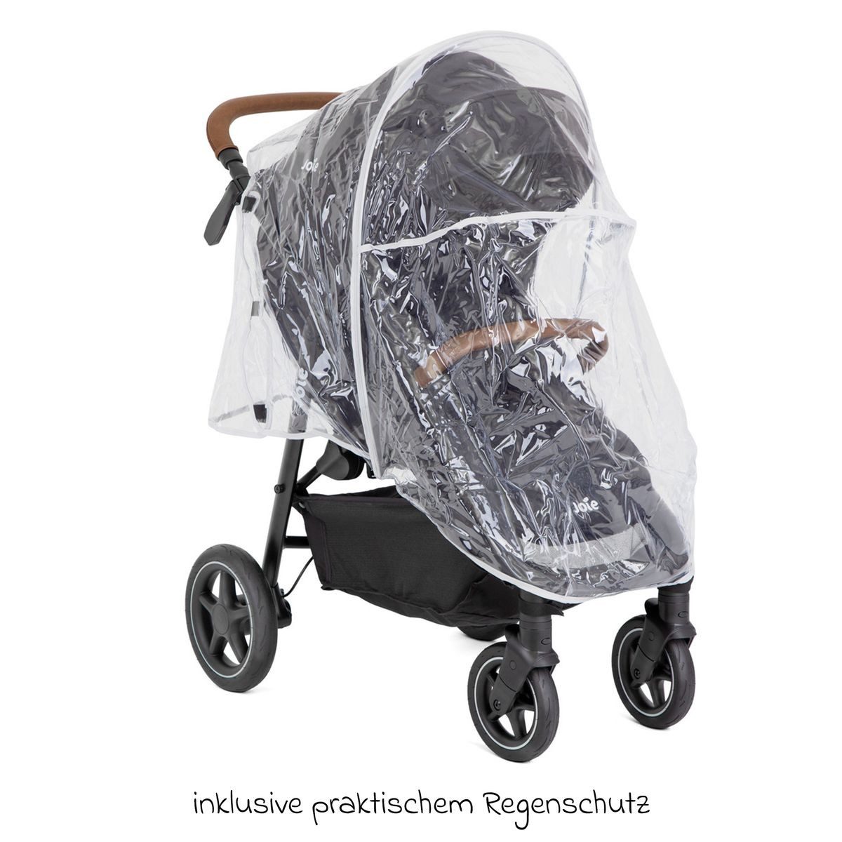 Joie Kinder-Buggy Mytrax Pro - Shale, Sportwagen inkl. Fußsack mit Getränkehalter & Regenschutz bis 22 kg