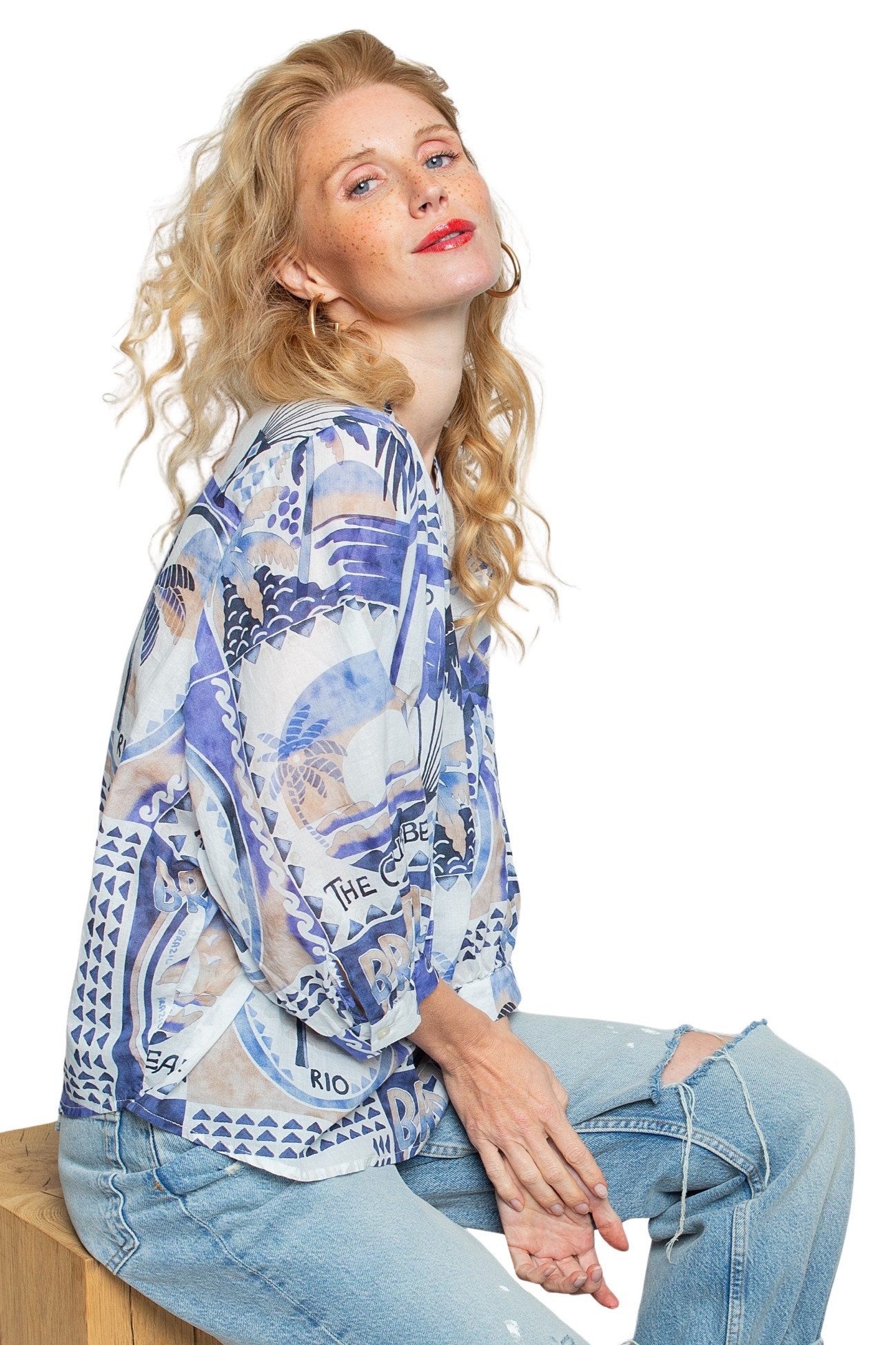 Emily Van Den Bergh Schlupfbluse Damenbluse 8934-690