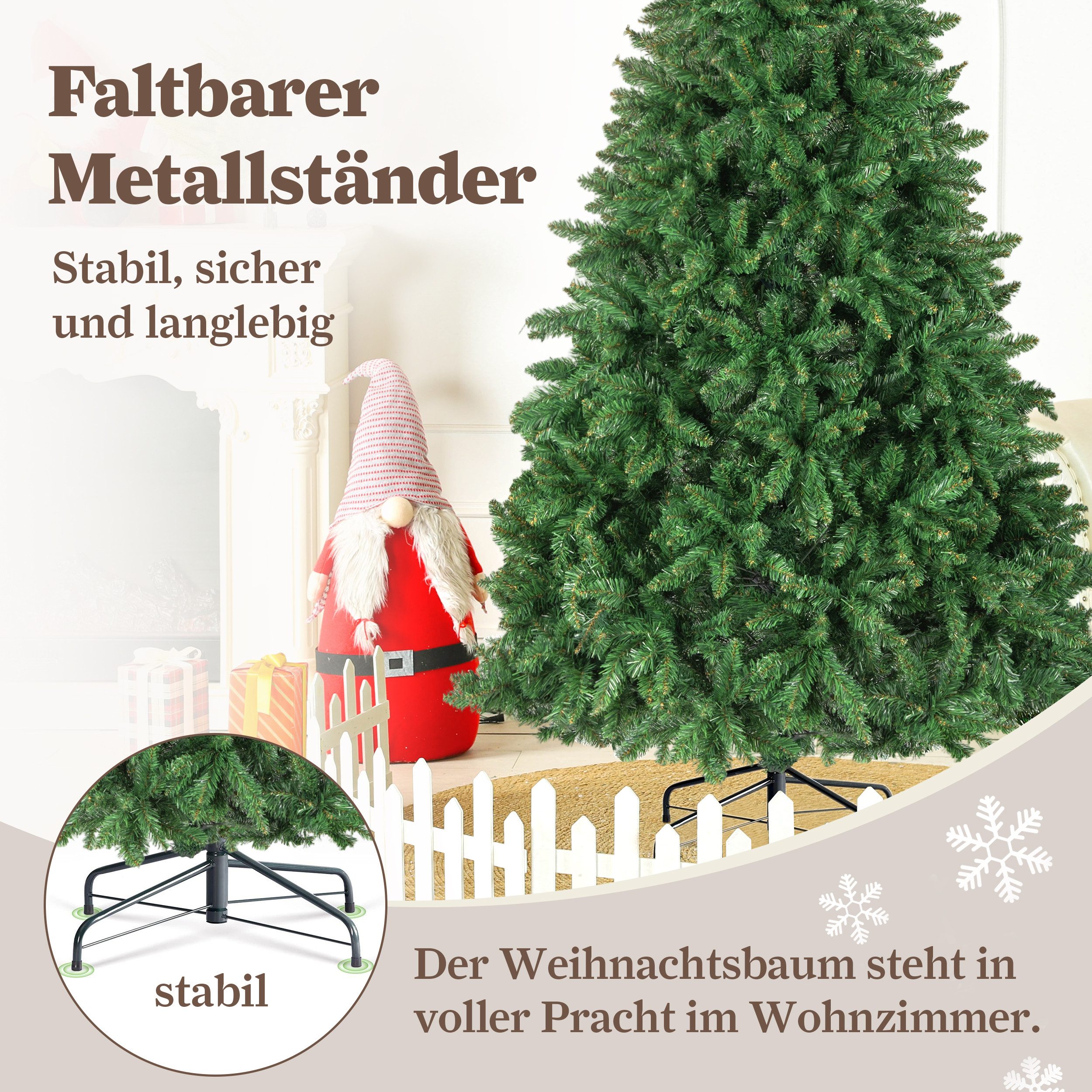 Sinaopus Künstlicher Weihnachtsbaum mit Beleuchtung, 180/210cm, Künstlicher günstig online kaufen