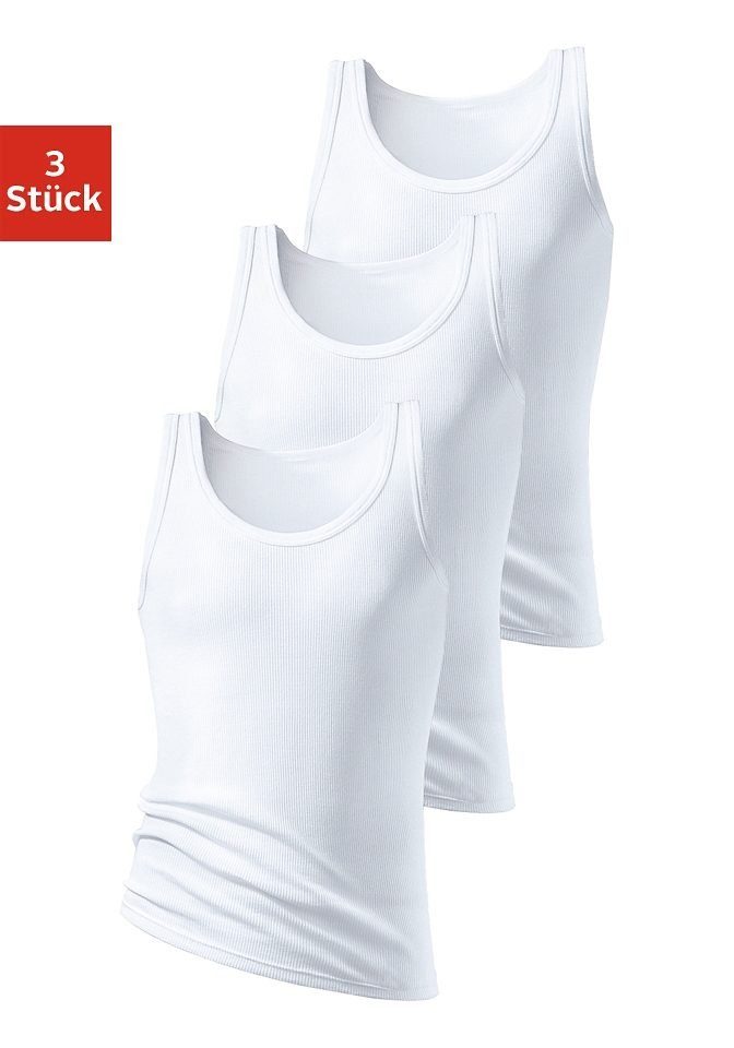 H.I.S Unterhemd Doppelripp Tanktop (Packung, 3-St) aus weicher Baumwollqualität