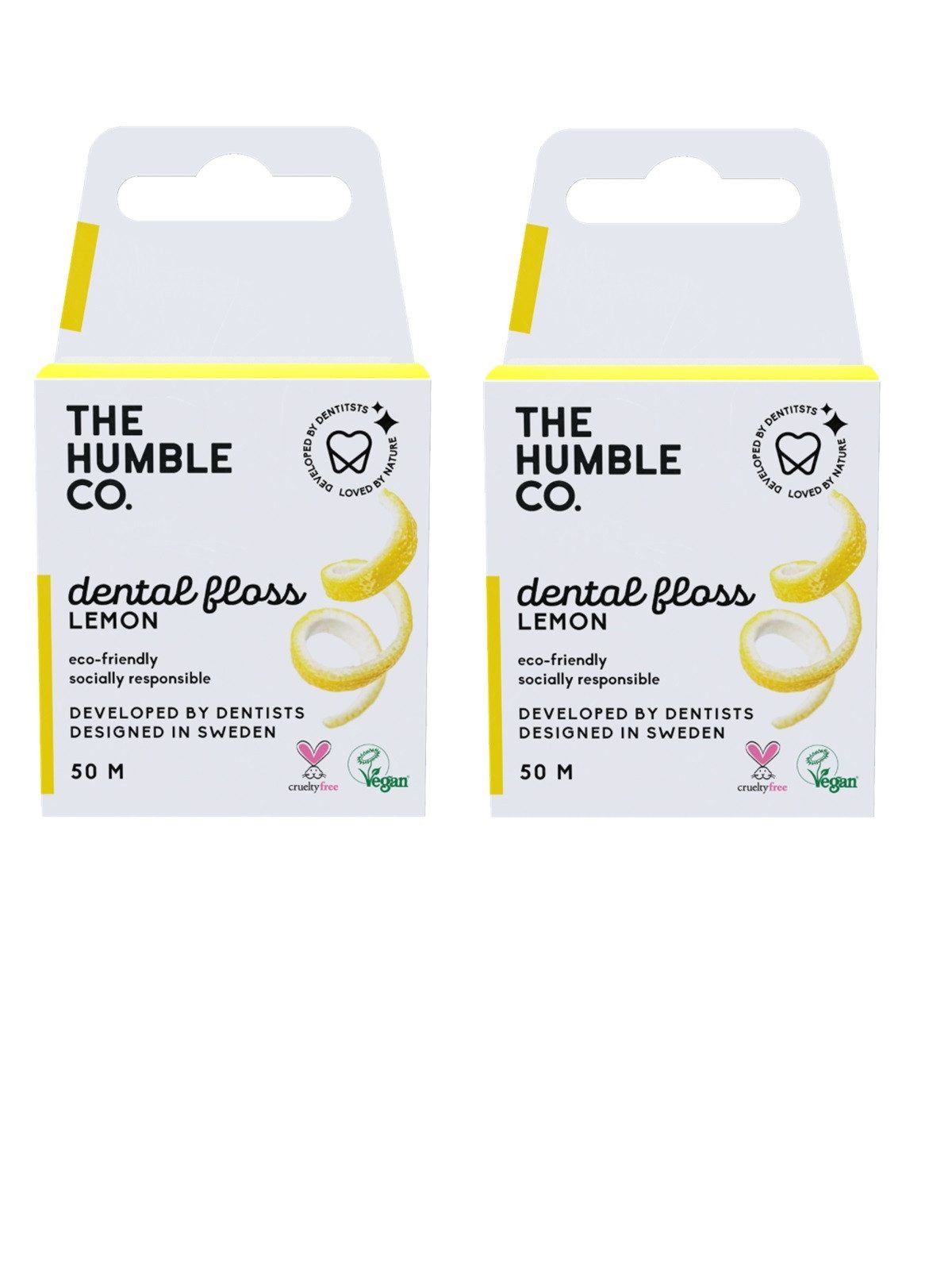 The Humble Co. Zahnseide 2x Humble Dental Floss Zahnseide, Zitrone 2x 50 m
